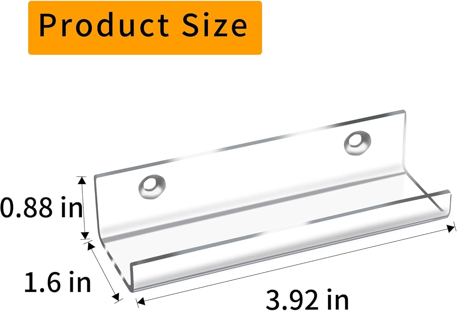 بسته 6 عددی شلف نمایشگر آلبوم وینیل آکریلیک شفاف - نگهدارنده آلبوم شناور دیواری برای آلبوم های وینیل، قفسه ذخیره سازی LP برای خانه، دفتر، اتاق موسیقی، 4 اینچ