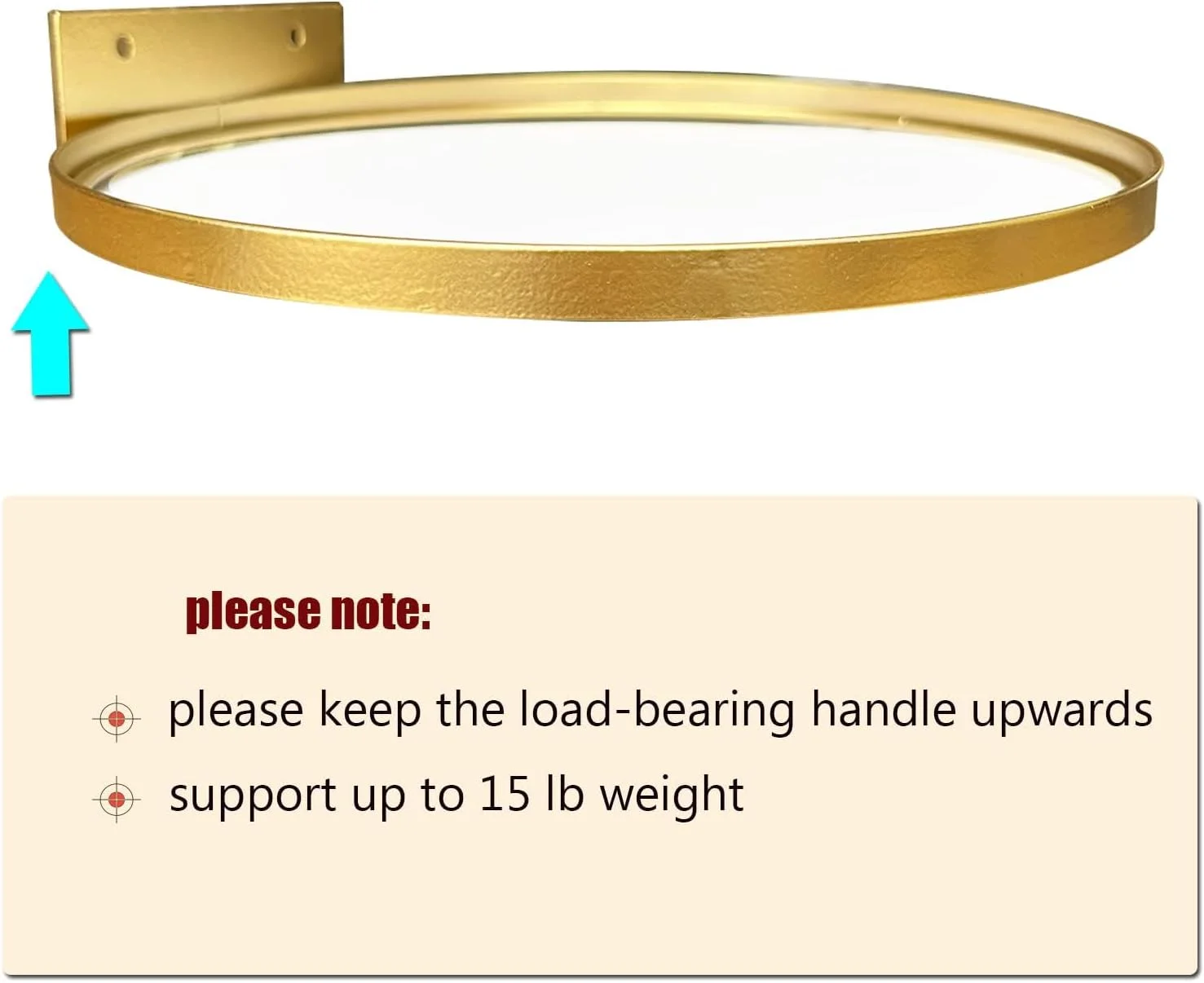 Floating Wall Shelves, Set of 2 Gold Metal and Glass Display Ledges, Modern Wall Mounted Decorative Shelves for Living Room, Bedroom, Office Storage and Home Decor