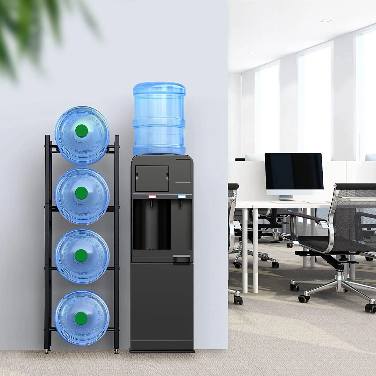 استند نگهداری بطری آب SKY TOUCH، قفسه 4 طبقه نگهدارنده بطری آب، جا بطری آب سنگین 5 گالن مناسب آشپزخانه، خانه و دفتر کار، مونتاژ آسان، مشکی استند نگهداری بطری آب SKY TOUCH، قفسه 4 طبقه نگهدارنده بطری آب، جا بطری آب سنگین 5 گالن مناسب آشپزخانه، خانه و دفتر کار، مونتاژ آسان، مشکی