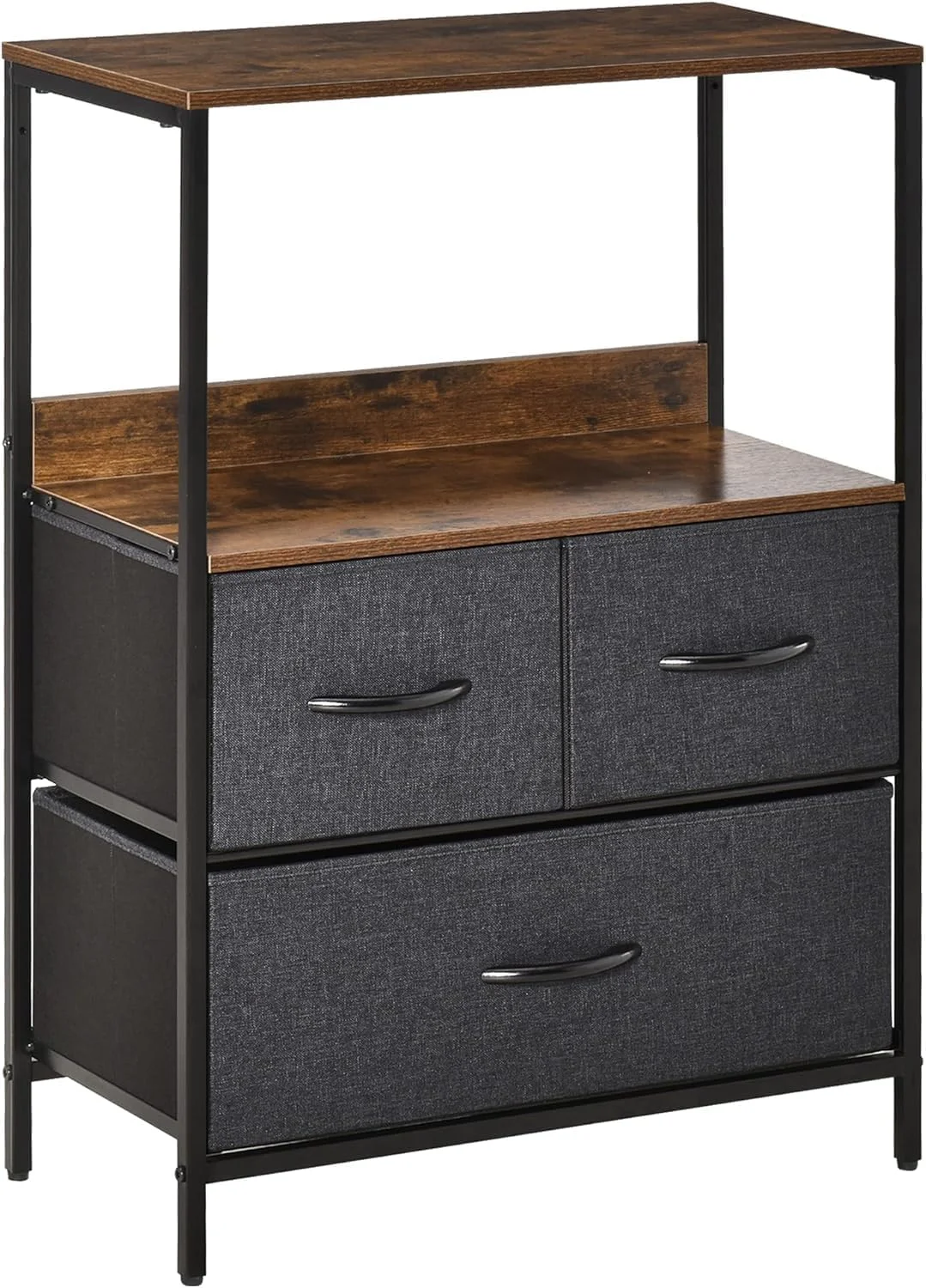 دراور پارچه ای SKY-TOUCH با 3 کشو، کمد نگهداری کنار تخت، مناسب منزل، کابینت با قفسه، مناسب اتاق نشیمن، اتاق خواب، ورودی منزل، مبلمان اتاق نشیمن، طرح قدیمی، 58 * 29 * 81.5 سانتی متر