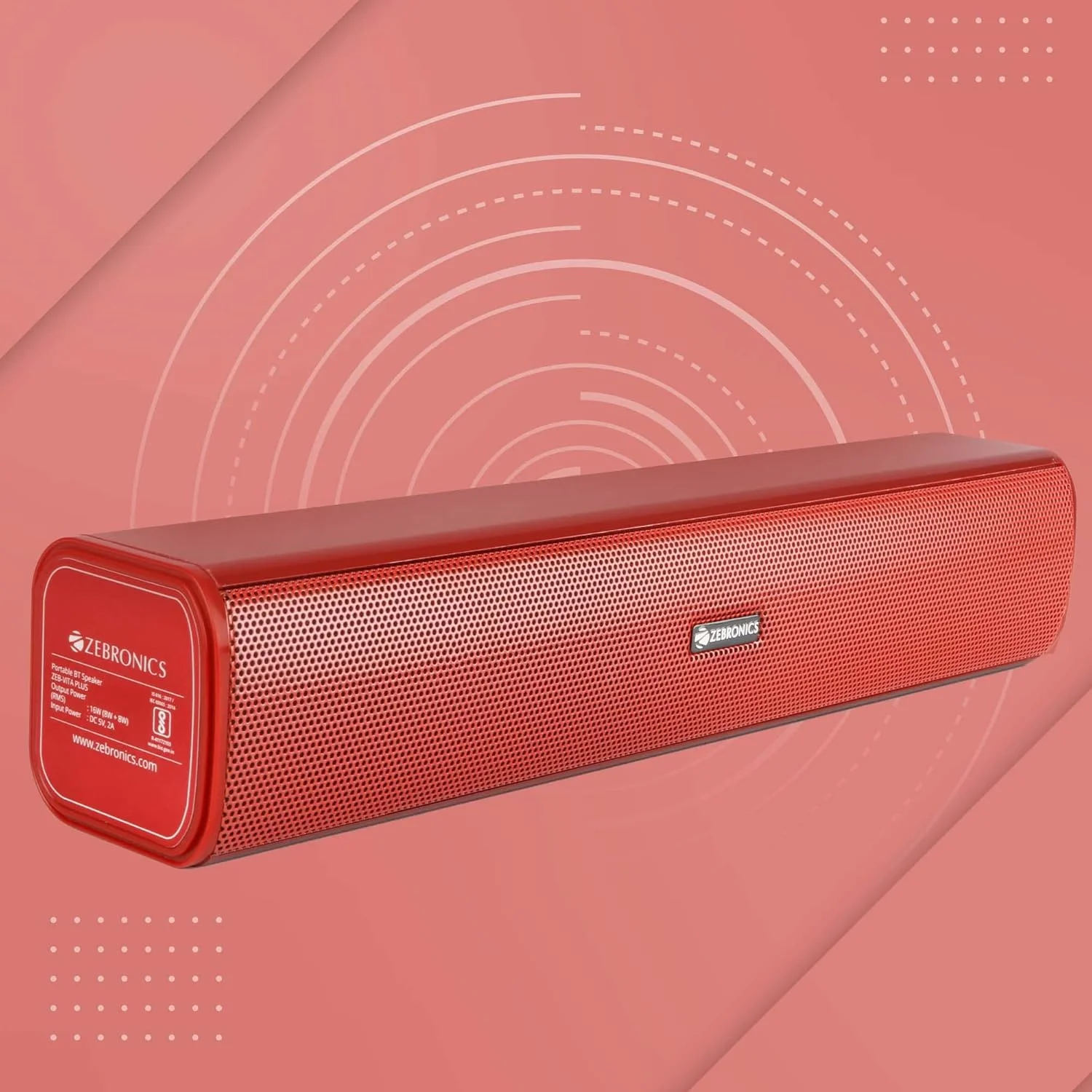 اسپیکر کوچک 16 واتی زیبرونیکس مدل Zeb-Vita Plus با نمایشگر LED، پشتیبانی از USB، کارت SD، AUX، FM، TWS و عملکرد تماس (قرمز) اسپیکر کوچک 16 واتی زیبرونیکس مدل Zeb-Vita Plus با نمایشگر LED، پشتیبانی از USB، کارت SD، AUX، FM، TWS و عملکرد تماس (قرمز)