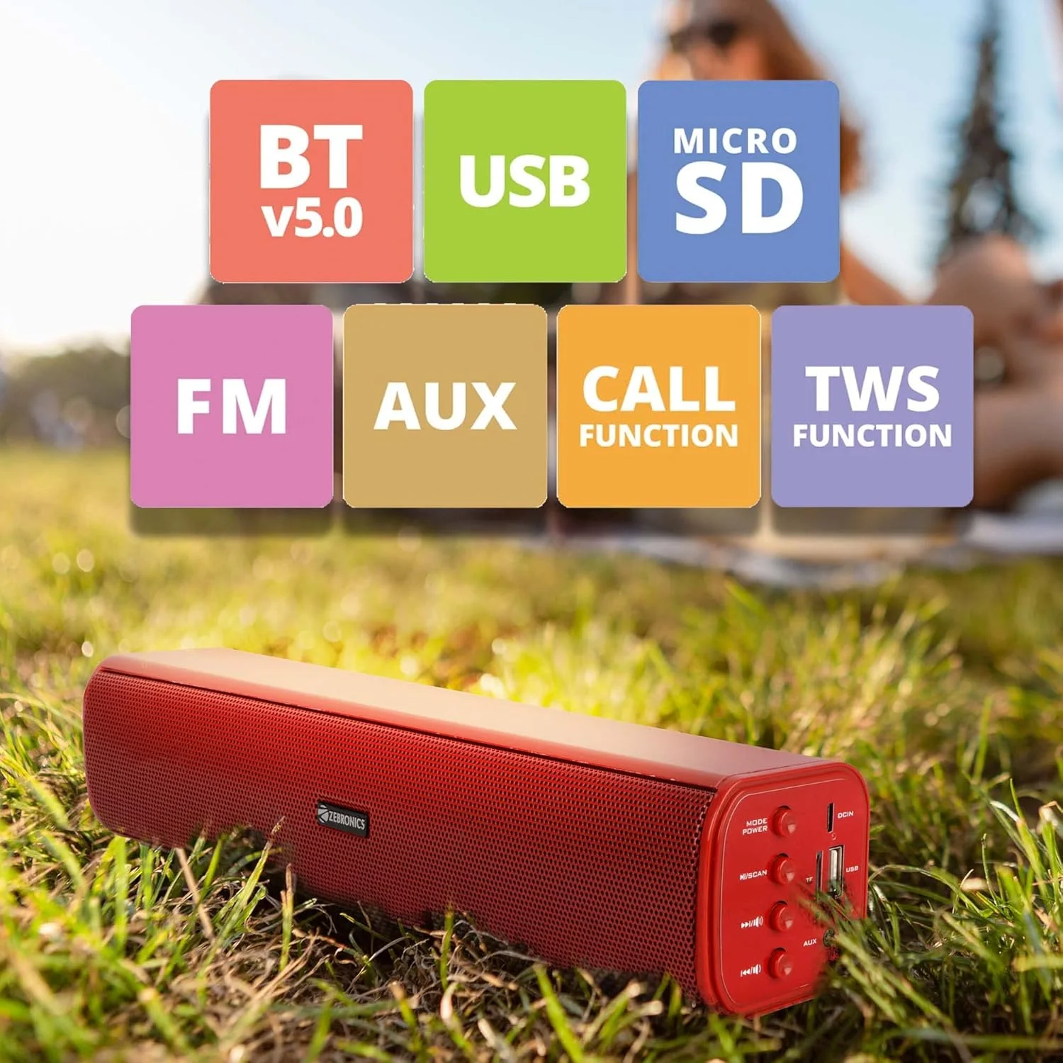 اسپیکر کوچک 16 واتی زیبرونیکس مدل Zeb-Vita Plus با نمایشگر LED، پشتیبانی از USB، کارت SD، AUX، FM، TWS و عملکرد تماس (قرمز) اسپیکر کوچک 16 واتی زیبرونیکس مدل Zeb-Vita Plus با نمایشگر LED، پشتیبانی از USB، کارت SD، AUX، FM، TWS و عملکرد تماس (قرمز)