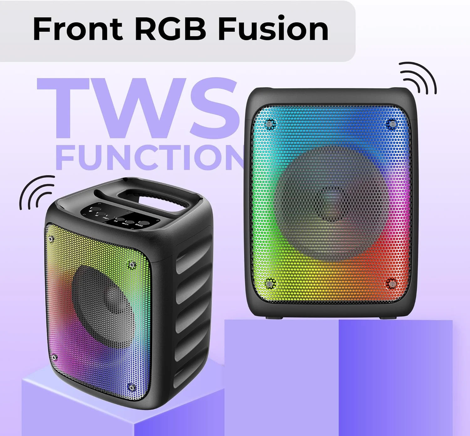 اسپیکر بی سیم قابل حمل زبرونیکس مدل Sound Feast 91 با خروجی 24 وات، بلوتوث 5.0، رادیو FM، TWS، پشتیبانی از میکروفون سیمی 6.3 میلی متری، USB، mSD، AUX، نگهدارنده موبایل و چراغ های RGB اسپیکر بی سیم قابل حمل زبرونیکس مدل Sound Feast 91 با خروجی 24 وات، بلوتوث 5.0، رادیو FM، TWS، پشتیبانی از میکروفون سیمی 6.3 میلی متری، USB، mSD، AUX، نگهدارنده موبایل و چراغ های RGB