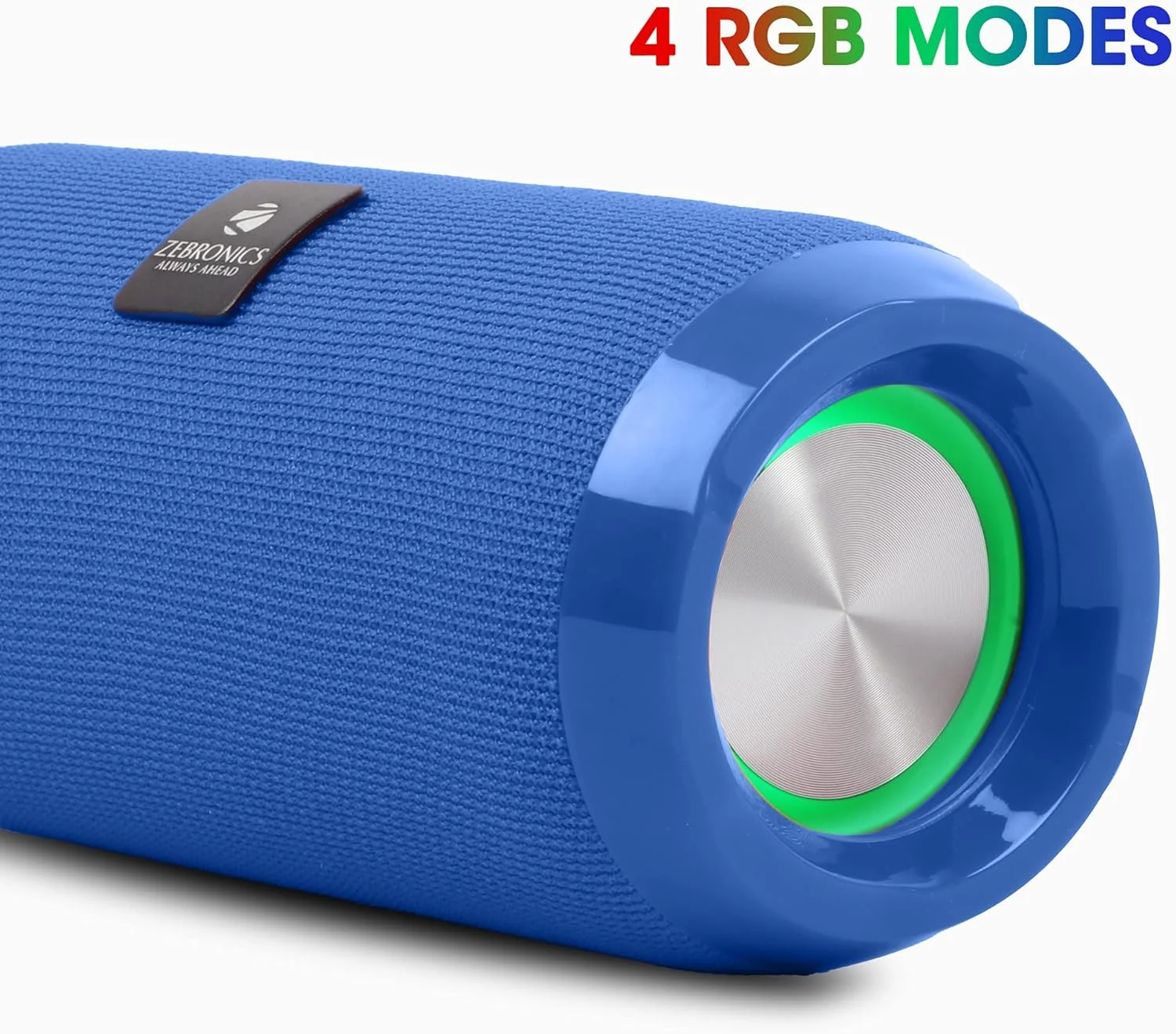 اسپیکر بلوتوثی قابل حمل 10 واتی Zebronics Zeb-Action با بلوتوث نسخه 5.1، TWS، نورهای RGB، روکش پارچه ای، AUX/USB/FM/mSD (آبی) اسپیکر بلوتوثی قابل حمل 10 واتی Zebronics Zeb-Action با بلوتوث نسخه 5.1، TWS، نورهای RGB، روکش پارچه ای، AUX/USB/FM/mSD (آبی)
