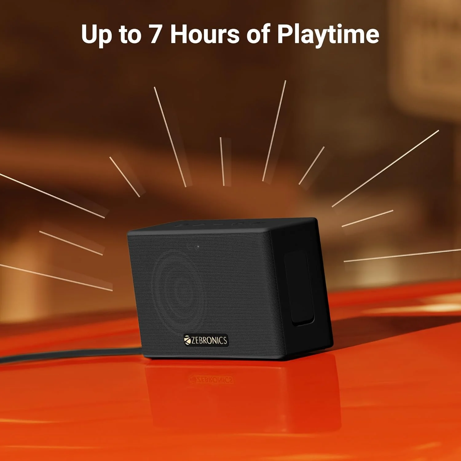اسپیکر بلوتوثی قابل حمل زیبرونیکس Sonic POD S، توان 8 وات، تا 12 ساعت پخش، رادیاتور پسیو، قابلیت تماس، بلوتوث نسخه 5.3 | mSD | AUX، TWS، دارای حلقه حمل (مشکی) اسپیکر بلوتوثی قابل حمل زیبرونیکس Sonic POD S، توان 8 وات، تا 12 ساعت پخش، رادیاتور پسیو، قابلیت تماس، بلوتوث نسخه 5.3 | mSD | AUX، TWS، دارای حلقه حمل (مشکی)
