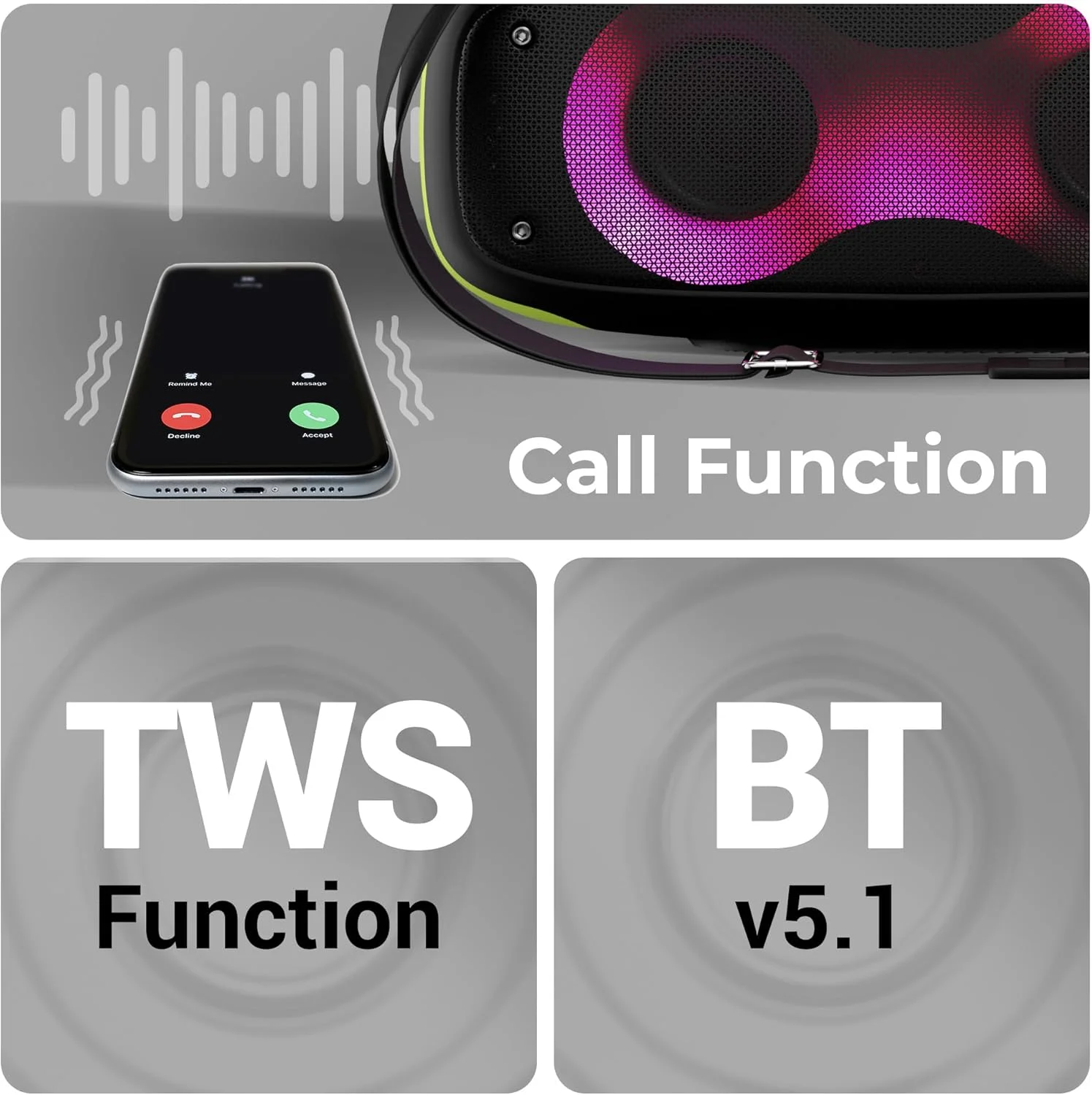ZEBRONICS Sound Feast 700 70W Output, Portable Wireless Speaker with Bluetooth 5.1, TWS, 13h Backup, USB, mSD, AUX, Detachable Carry Strap & RGB Lights ZEBRONICS Sound Feast 700 70W Output, Portable Wireless Speaker with Bluetooth 5.1, TWS, 13h Backup, USB, mSD, AUX, Detachable Carry Strap & RGB Lights