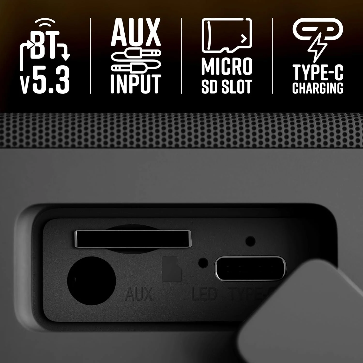 اسپیکر بلوتوثی قابل حمل زیبرونیکس Sonic POD S، توان 8 وات، تا 12 ساعت پخش، رادیاتور پسیو، قابلیت تماس، بلوتوث نسخه 5.3 | mSD | AUX، TWS، دارای حلقه حمل (مشکی) اسپیکر بلوتوثی قابل حمل زیبرونیکس Sonic POD S، توان 8 وات، تا 12 ساعت پخش، رادیاتور پسیو، قابلیت تماس، بلوتوث نسخه 5.3 | mSD | AUX، TWS، دارای حلقه حمل (مشکی)
