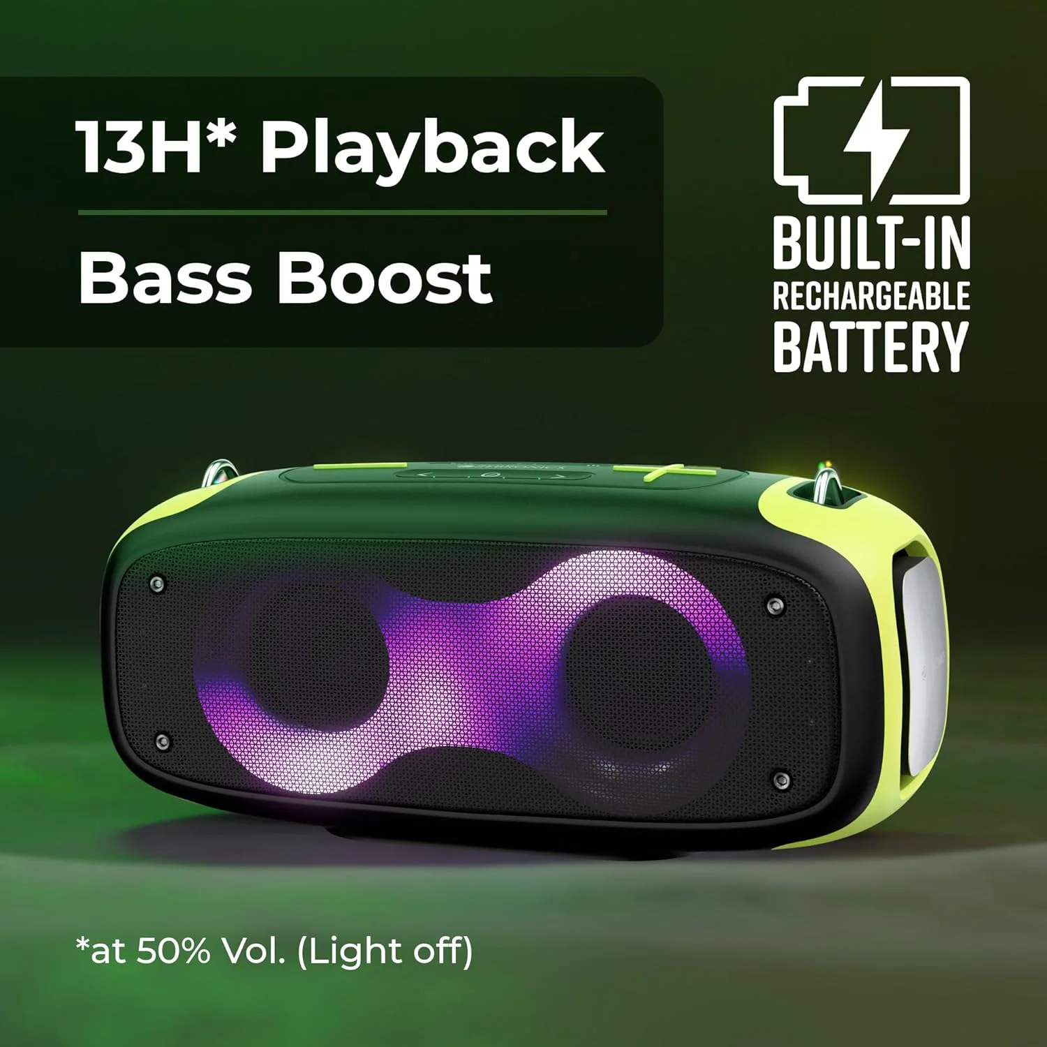ZEBRONICS Sound Feast 700 70W Output, Portable Wireless Speaker with Bluetooth 5.1, TWS, 13h Backup, USB, mSD, AUX, Detachable Carry Strap & RGB Lights ZEBRONICS Sound Feast 700 70W Output, Portable Wireless Speaker with Bluetooth 5.1, TWS, 13h Backup, USB, mSD, AUX, Detachable Carry Strap & RGB Lights