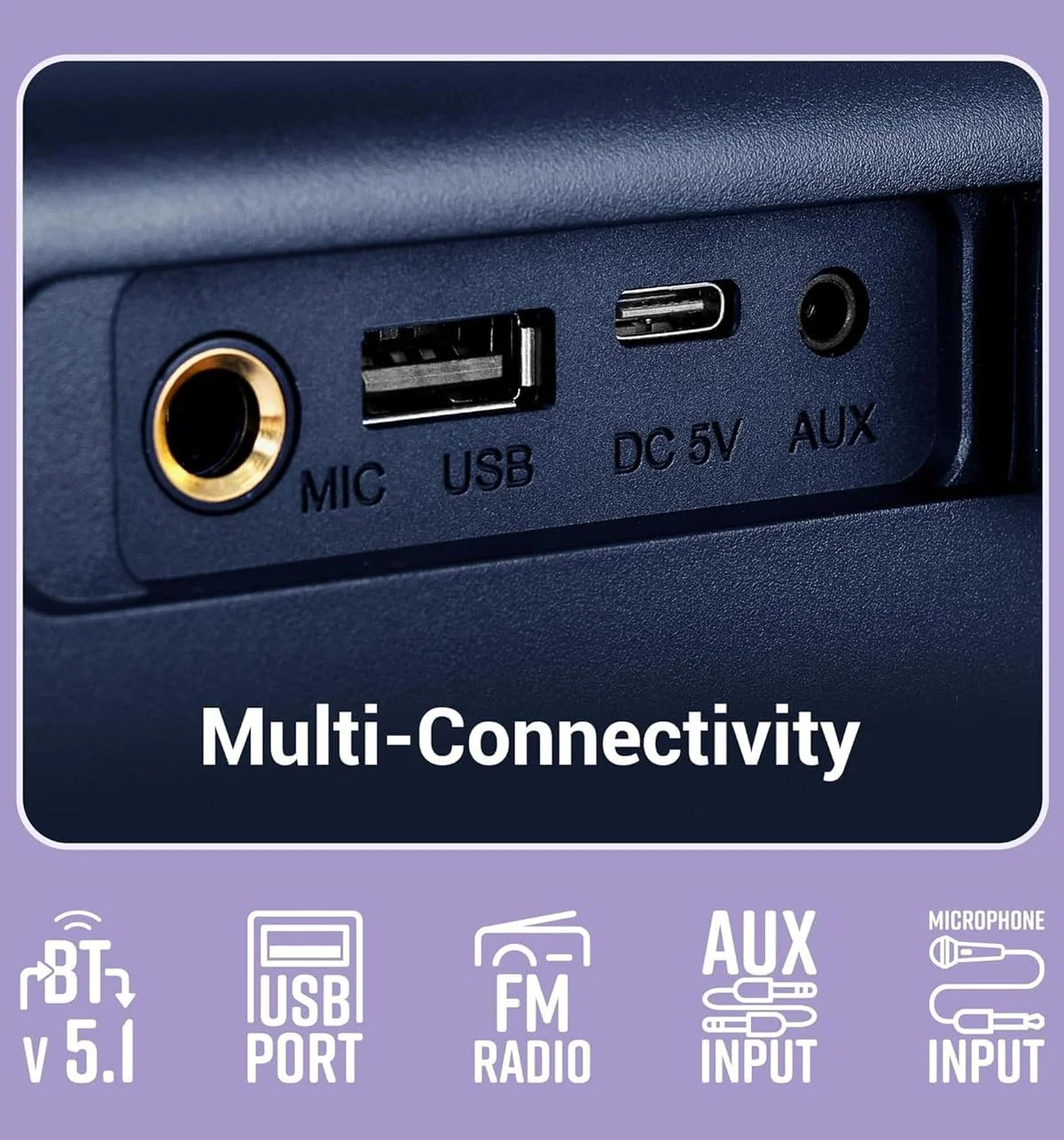 اسپیکر بی سیم قابل حمل زبرونیکس مدل Rocket 200 با بلوتوث 5.1، FM، USB، AUX، بیس عمیق، Media & TWS، ورودی میکروفون، کارائوکه، دو درایو 5.08 سانتی متری، عملکرد تماس (آبی) اسپیکر بی سیم قابل حمل زبرونیکس مدل Rocket 200 با بلوتوث 5.1، FM، USB، AUX، بیس عمیق، Media & TWS، ورودی میکروفون، کارائوکه، دو درایو 5.08 سانتی متری، عملکرد تماس (آبی)