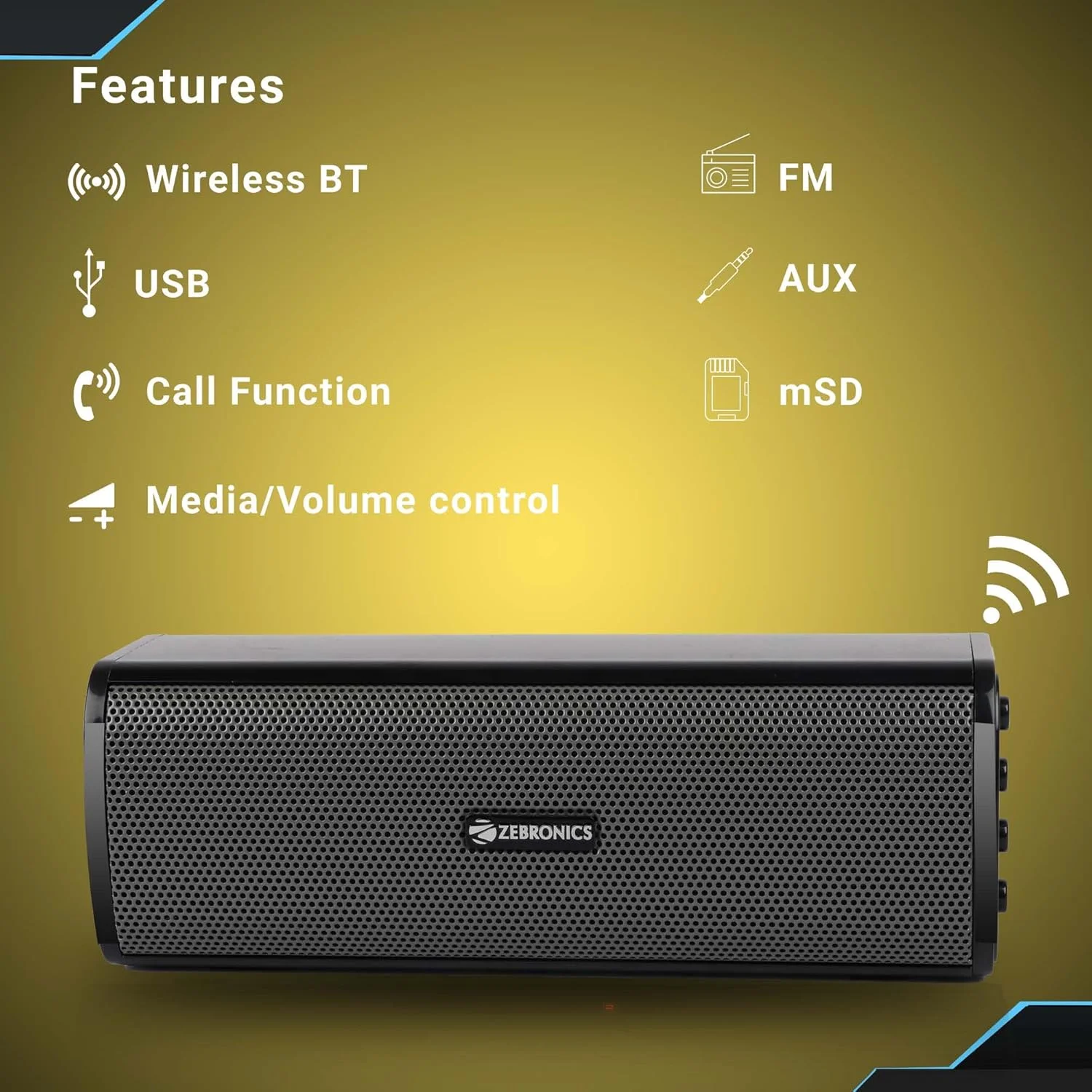 ZEBRONICS Zeb-VITA Wireless Bluetooth, Secure Digital, Auxiliary, Micro SD 10W Portable Bar Speaker with Supporting USB, FM, TWS & Call Function. (Grey) ZEBRONICS Zeb-VITA Wireless Bluetooth, Secure Digital, Auxiliary, Micro SD 10W Portable Bar Speaker with Supporting USB, FM, TWS & Call Function. (Grey)