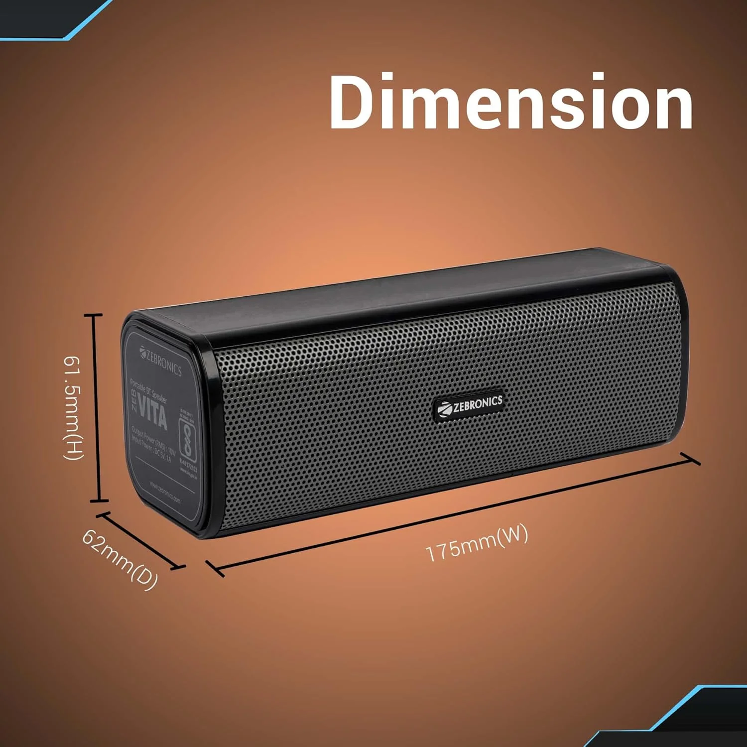 ZEBRONICS Zeb-VITA Wireless Bluetooth, Secure Digital, Auxiliary, Micro SD 10W Portable Bar Speaker with Supporting USB, FM, TWS & Call Function. (Grey) ZEBRONICS Zeb-VITA Wireless Bluetooth, Secure Digital, Auxiliary, Micro SD 10W Portable Bar Speaker with Supporting USB, FM, TWS & Call Function. (Grey)