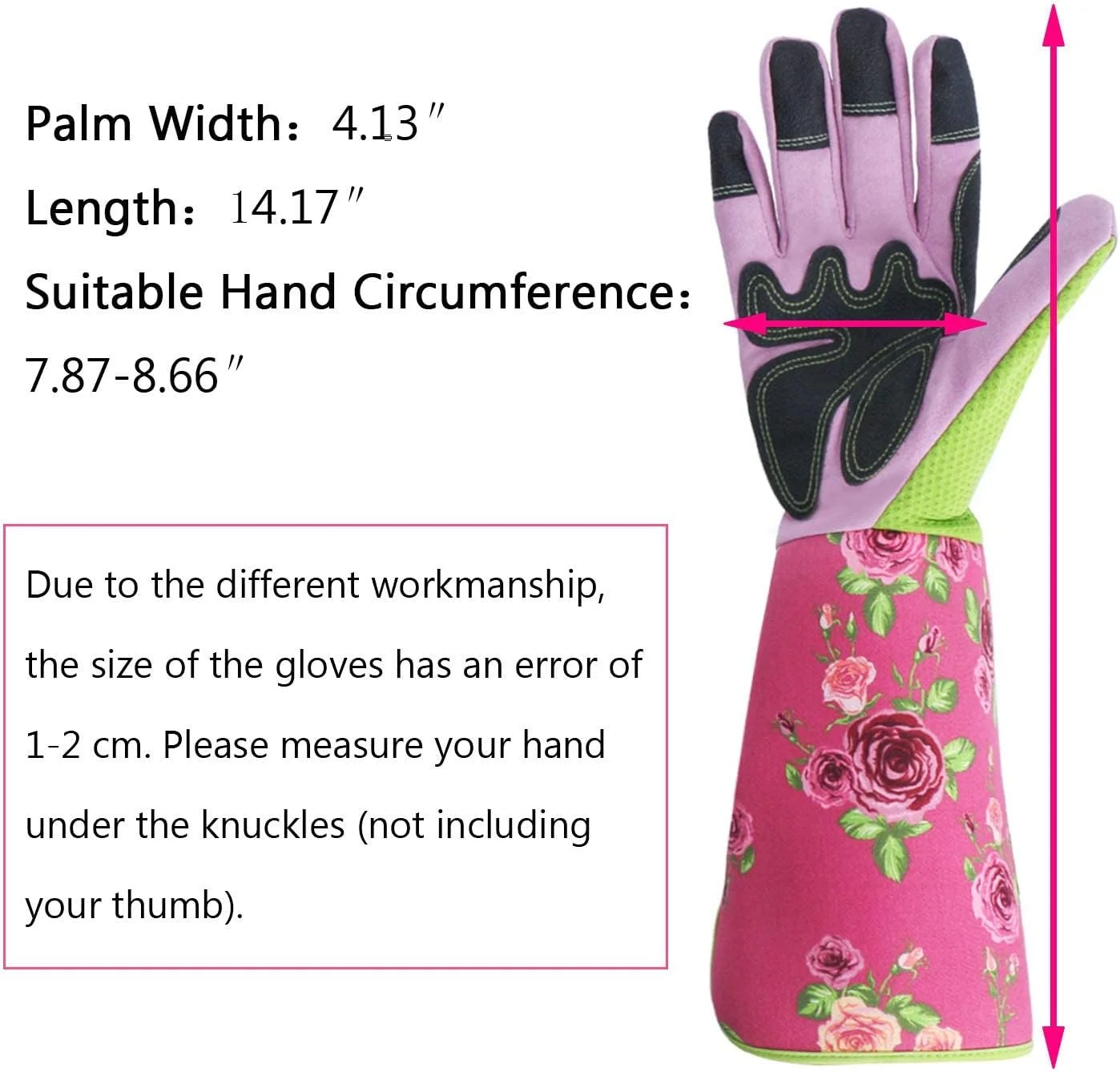 دستکش باغبانی KASTWAVE، دستکش باغبانی ضد خار و هرس گل رز با آستین بلند، دستکش ضد سوراخ شدن با محافظ ساعد برای زنان و مردان، سایز متوسط ​​مناسب برای اکثر افراد