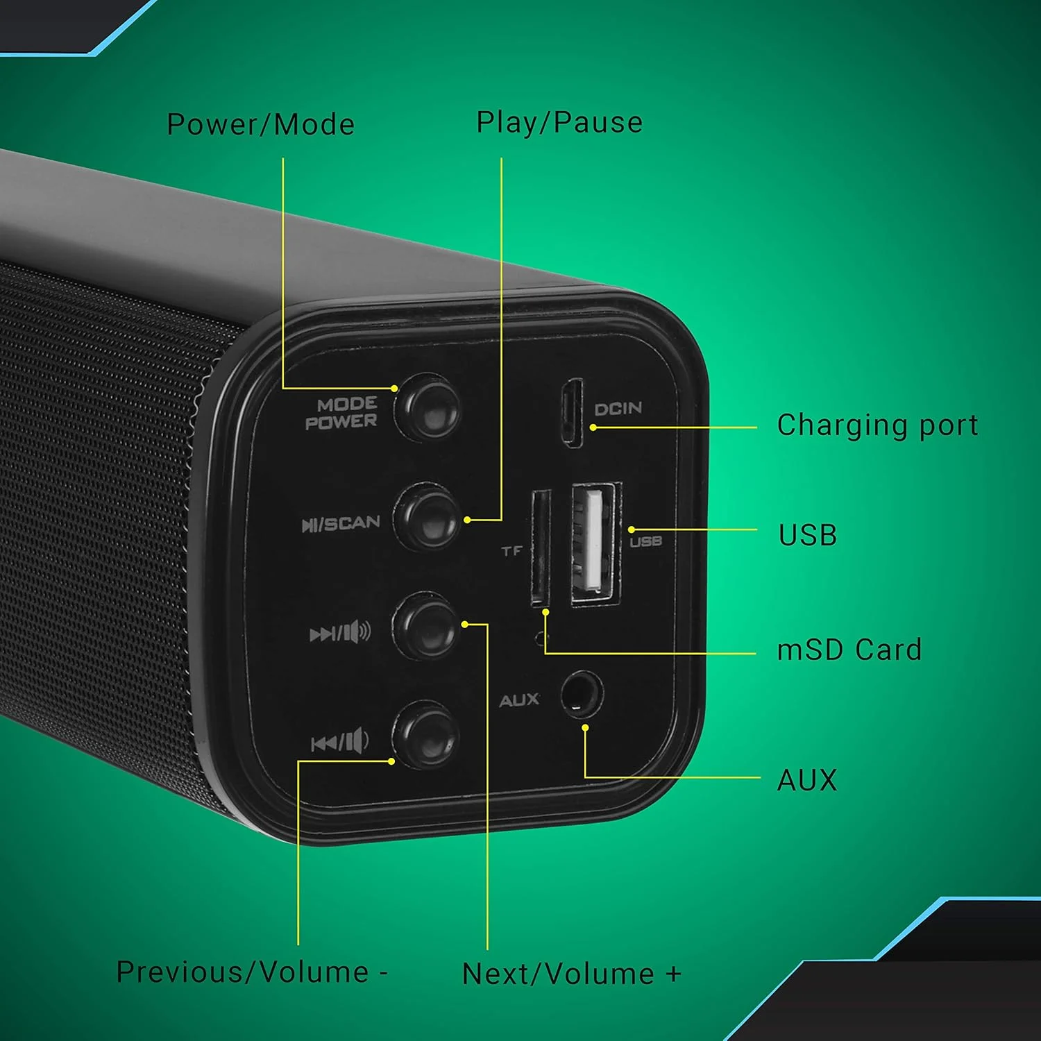 اسپیکر بلوتوثی قابل حمل زیبرونیکس مدل ZEB-VITA با توان 10 وات، پشتیبانی از USB، کارت SD، AUX، FM، TWS و قابلیت مکالمه اسپیکر بلوتوثی قابل حمل زیبرونیکس مدل ZEB-VITA با توان 10 وات، پشتیبانی از USB، کارت SD، AUX، FM، TWS و قابلیت مکالمه