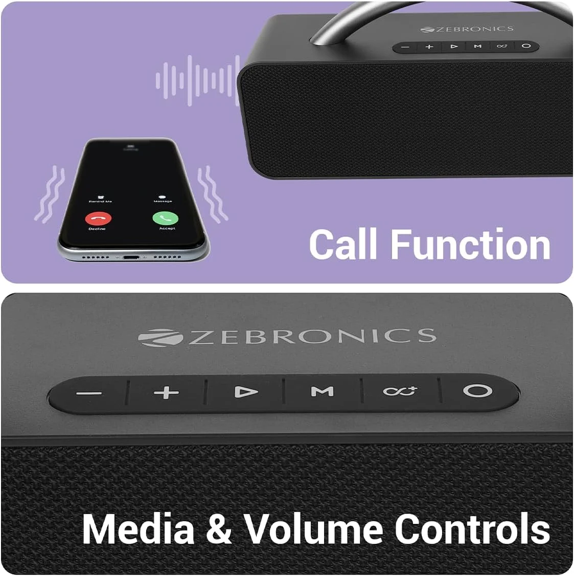 اسپیکر بی سیم قابل حمل راکتی 200 زبرونیکس با بلوتوث 5.1، FM، USB، AUX، بیس عمیق، رسانه و TWS، ورودی میکروفون، کارائوکه، دو درایو 5.08 سانتی متری، عملکرد تماس (مشکی) اسپیکر بی سیم قابل حمل راکتی 200 زبرونیکس با بلوتوث 5.1، FM، USB، AUX، بیس عمیق، رسانه و TWS، ورودی میکروفون، کارائوکه، دو درایو 5.08 سانتی متری، عملکرد تماس (مشکی)