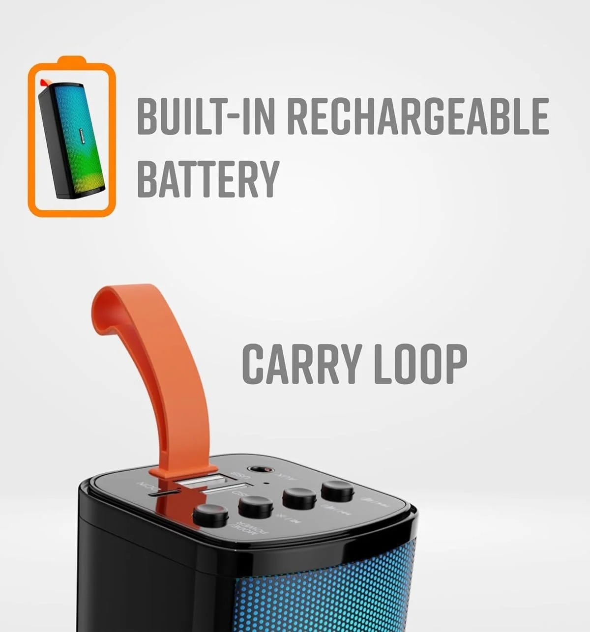 اسپیکر بلوتوثی قابل حمل 10 واتی زیبرونیکس مدل VITA (با RGB) با قابلیت پشتیبانی از USB، کارت SD، AUX، FM، TWS و عملکرد تماس اسپیکر بلوتوثی قابل حمل 10 واتی زیبرونیکس مدل VITA (با RGB) با قابلیت پشتیبانی از USB، کارت SD، AUX، FM، TWS و عملکرد تماس