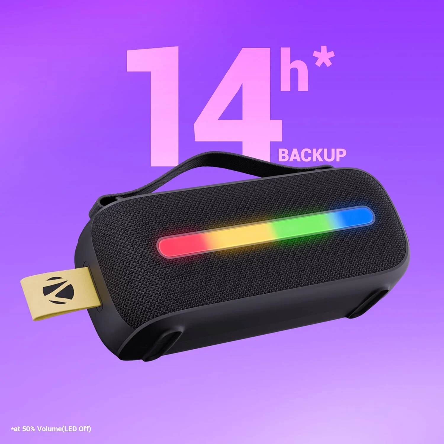 اسپیکر بلوتوثی قابل حمل زبرونیکس مدل Sound Feast 80، توان 20 وات، تا 14 ساعت پخش، بلوتوث | USB، کارائوکه، نوار LED RGB، میکروفون بی سیم همراه، بند حمل جداشدنی اسپیکر بلوتوثی قابل حمل زبرونیکس مدل Sound Feast 80، توان 20 وات، تا 14 ساعت پخش، بلوتوث | USB، کارائوکه، نوار LED RGB، میکروفون بی سیم همراه، بند حمل جداشدنی