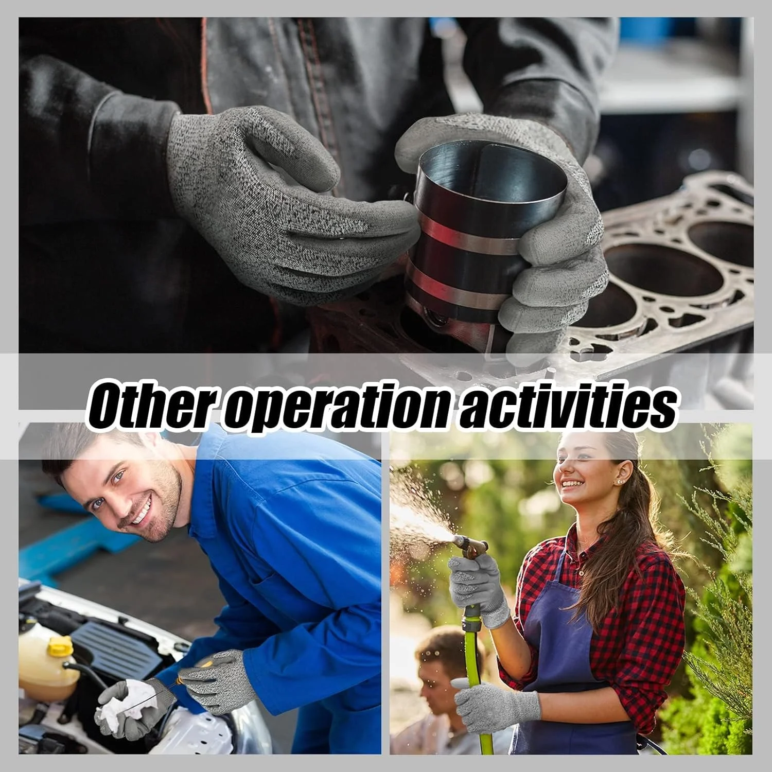 دستکش های مقاوم در برابر برش سطح 5 - 3 جفت دستکش آشپزخانه و باغبانی با گرید غذایی برای برش، پوست کندن و فیله کردن ایمن (سایز بزرگ)