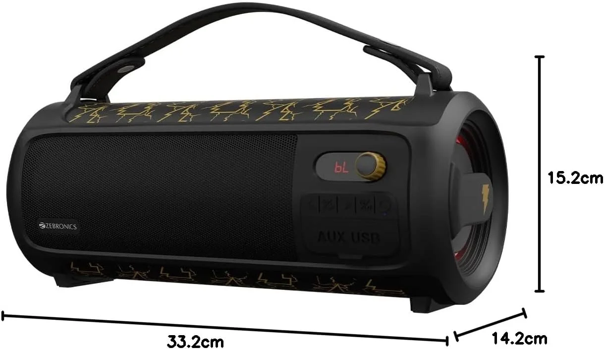 اسپیکر بلوتوثی قابل حمل 20 وات RMS زبرونیکس مدل DC Black ADAM Edition Rocket 500، بلوتوث 5.0، TWS، 10 ساعت پخش، باتری قابل شارژ داخلی، نورپردازی RGB، دسته جداشدنی، پورت میکروفون سیمی و Type C اسپیکر بلوتوثی قابل حمل 20 وات RMS زبرونیکس مدل DC Black ADAM Edition Rocket 500، بلوتوث 5.0، TWS، 10 ساعت پخش، باتری قابل شارژ داخلی، نورپردازی RGB، دسته جداشدنی، پورت میکروفون سیمی و Type C