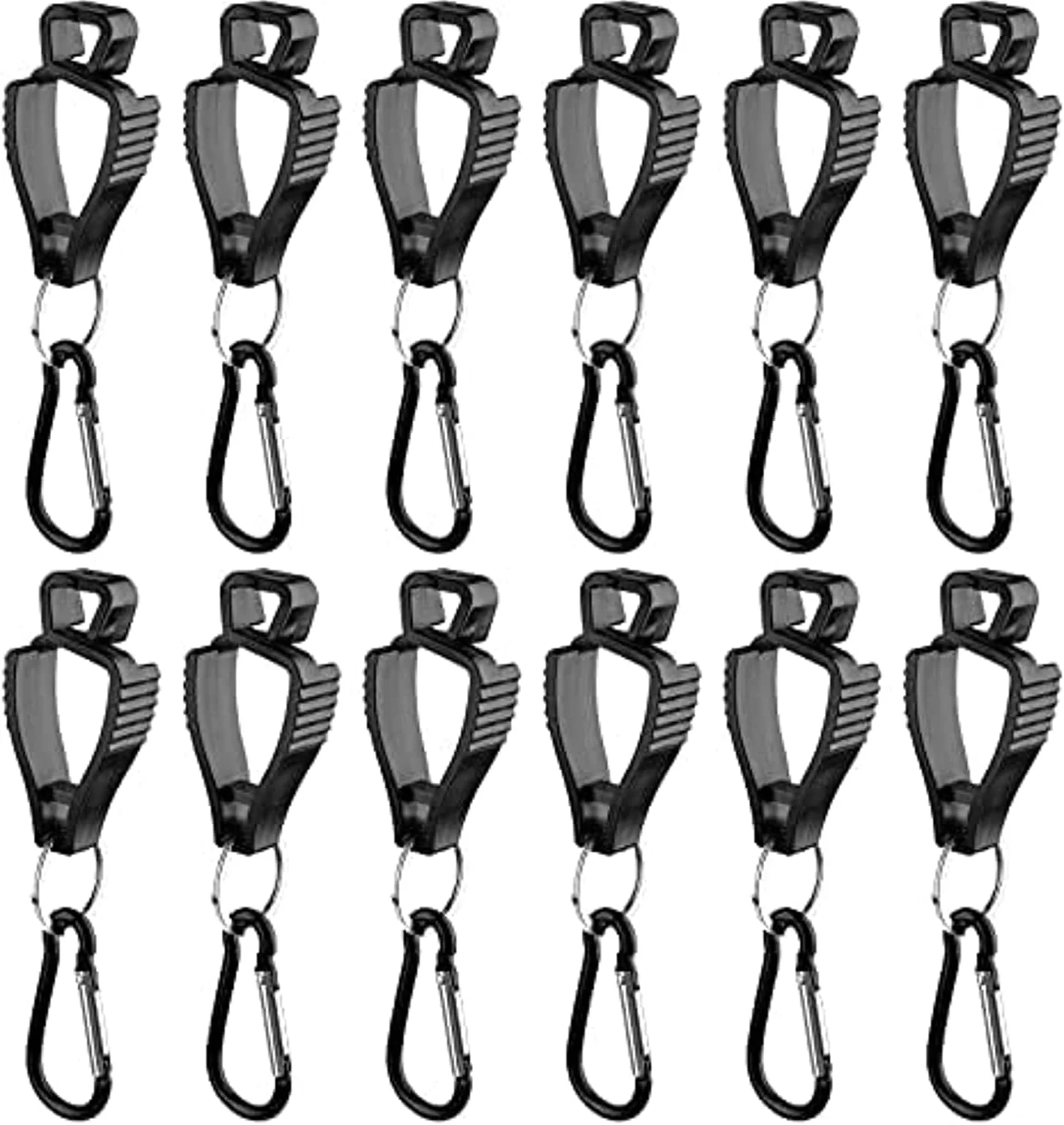 KASTWAVE 12 Pack Safety Glove Clip Holders - Durable Hangers for Workers, Helmets, Glasses & Tools - Perfect for Job Sites & Workshops