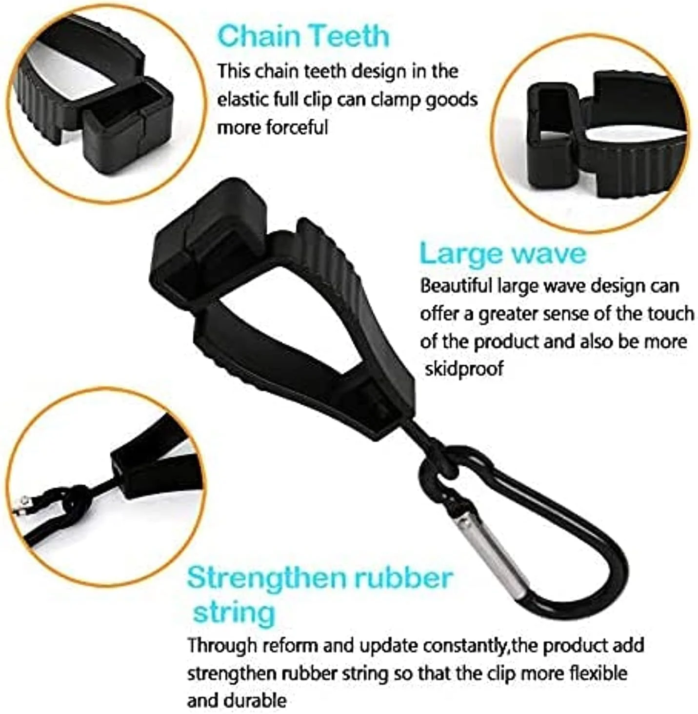 KASTWAVE 12 Pack Safety Glove Clip Holders - Durable Hangers for Workers, Helmets, Glasses & Tools - Perfect for Job Sites & Workshops