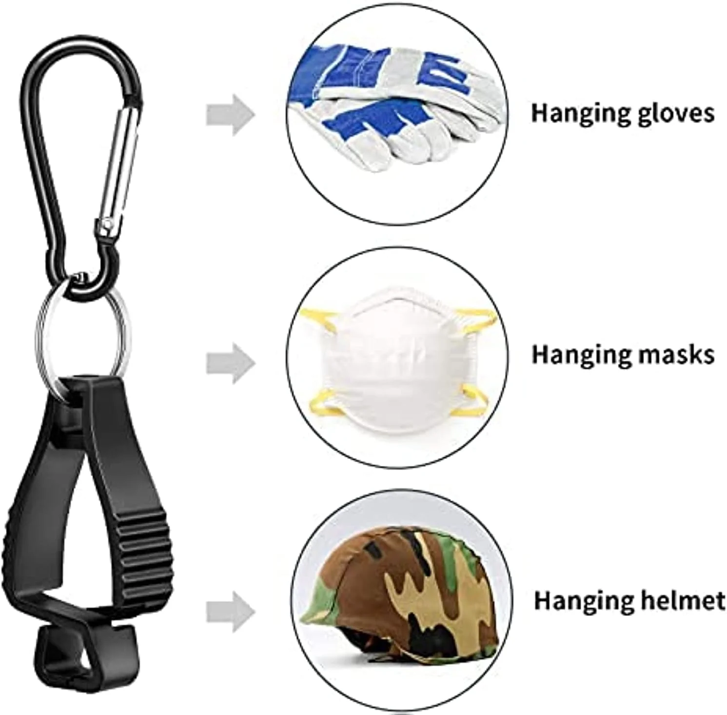 KASTWAVE 12 Pack Safety Glove Clip Holders - Durable Hangers for Workers, Helmets, Glasses & Tools - Perfect for Job Sites & Workshops