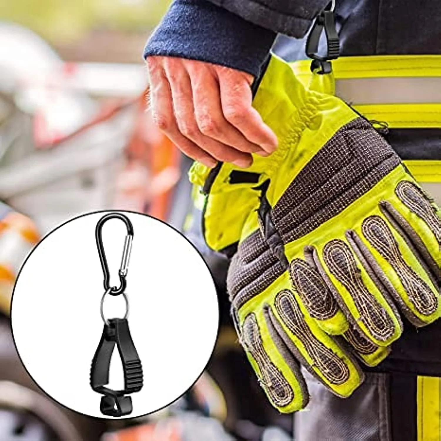 KASTWAVE 12 Pack Safety Glove Clip Holders - Durable Hangers for Workers, Helmets, Glasses & Tools - Perfect for Job Sites & Workshops