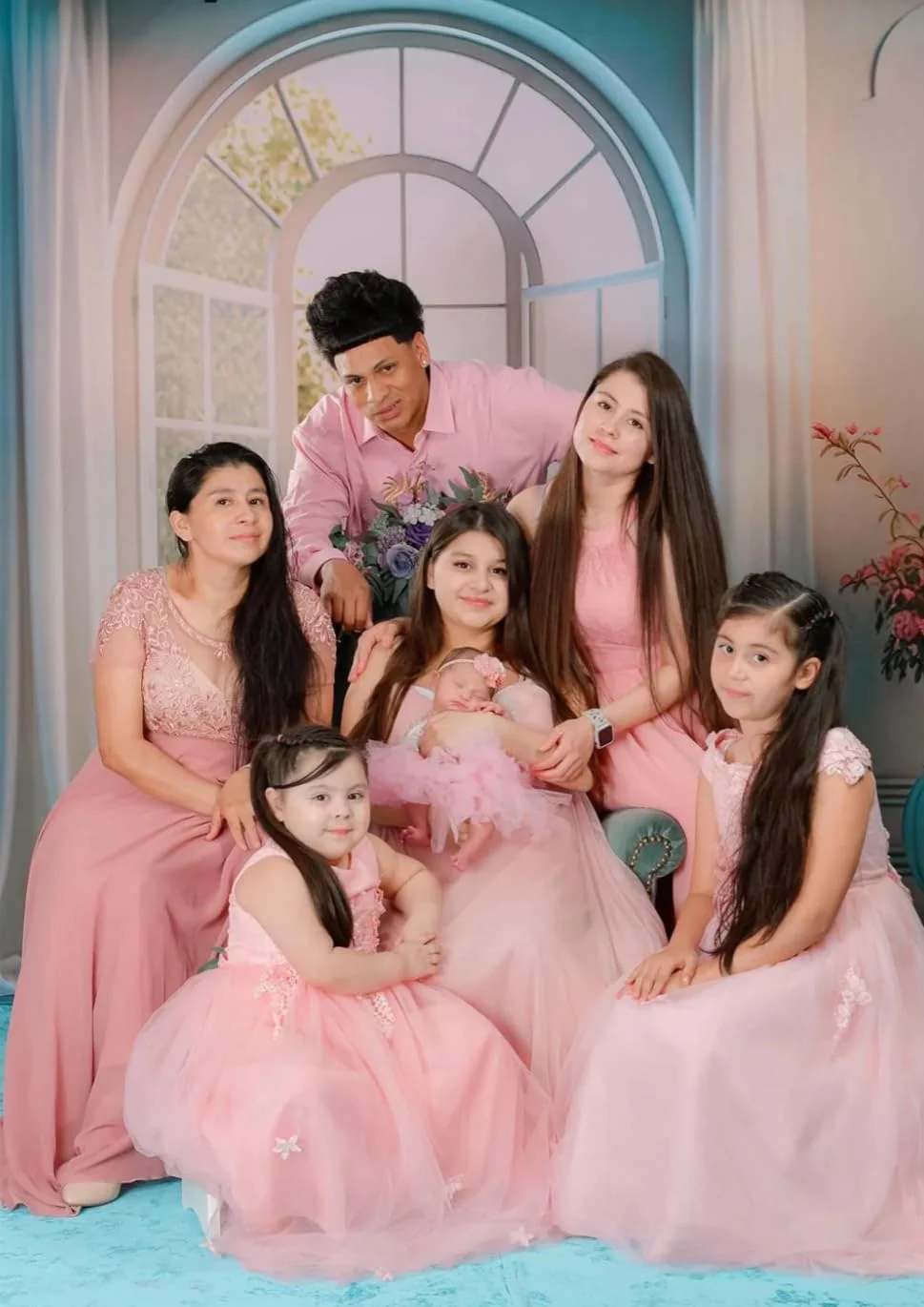 پس زمینه عکاسی پنجره سفید کیت 7x5 فوت برای عروسی، پس زمینه قلعه آفتابی برای دکوراسیون داخلی اتاق عروس، لوازم استودیوی عکس