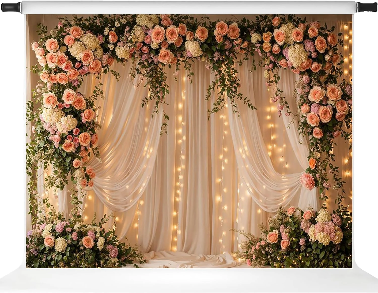 پس زمینه عکاسی گل بهاری کیت، پرده گل، تزئینات مهمانی عروسی، لوازم عکس، 7x5 فوت