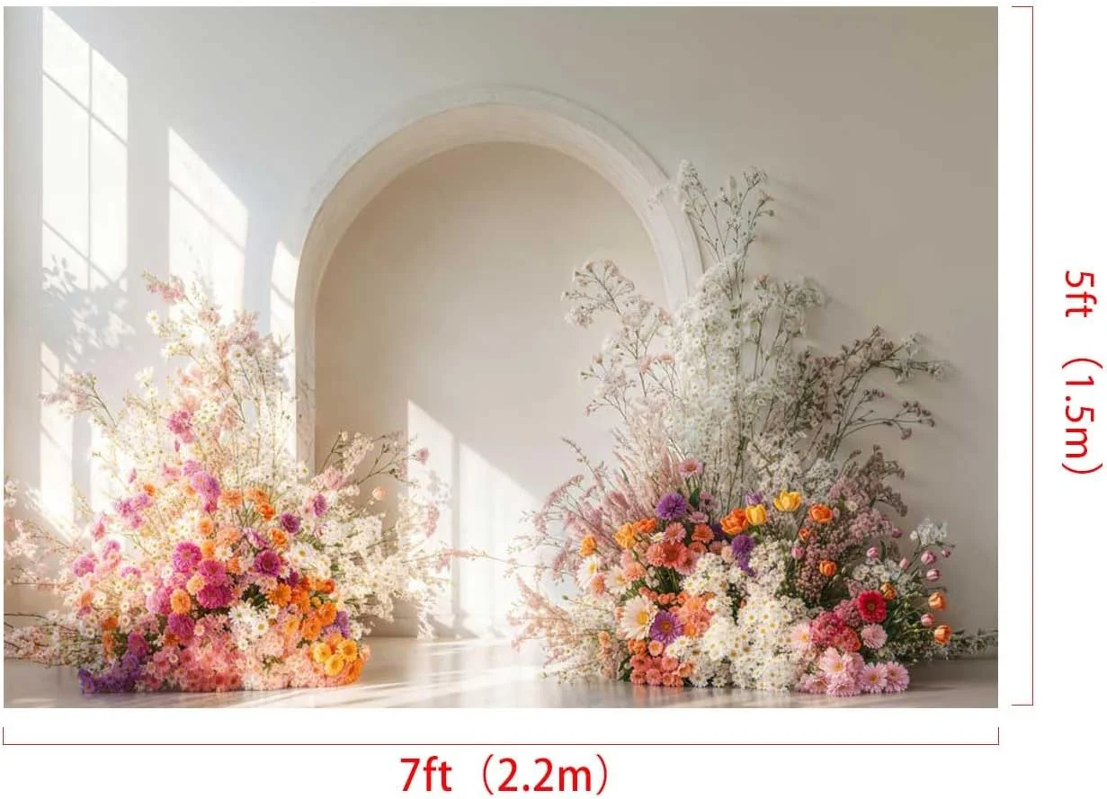 پس زمینه عکاسی کیت 2.2x1.5 متر / 7x5 فوت گل های بابونه پس زمینه طاق کیک تولد دکور بنر لوازم استودیویی غرفه عکس پس زمینه عکاسی کیت 2.2x1.5 متر / 7x5 فوت گل های بابونه پس زمینه طاق کیک تولد دکور بنر لوازم استودیویی غرفه عکس