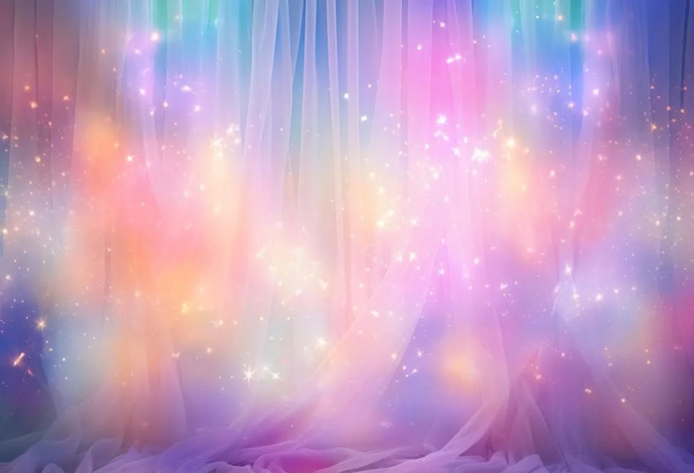 پس زمینه عکاسی رویایی رنگارنگ کیت 7×5 فوت، پرده تزئینی براق، پس زمینه عکس پرتره مهمانی عروسی بزرگسالان دخترانه، لوازم استودیوی عکاسی برای فیلم های عکس