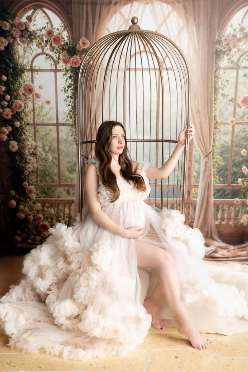 پس زمینه عکاسی طرح گل های بهاری کیت اسپرینگ، پرده صورتی، دکوراسیون منزل، مناسب عکاسی، ابعاد 210x150 سانتی متر