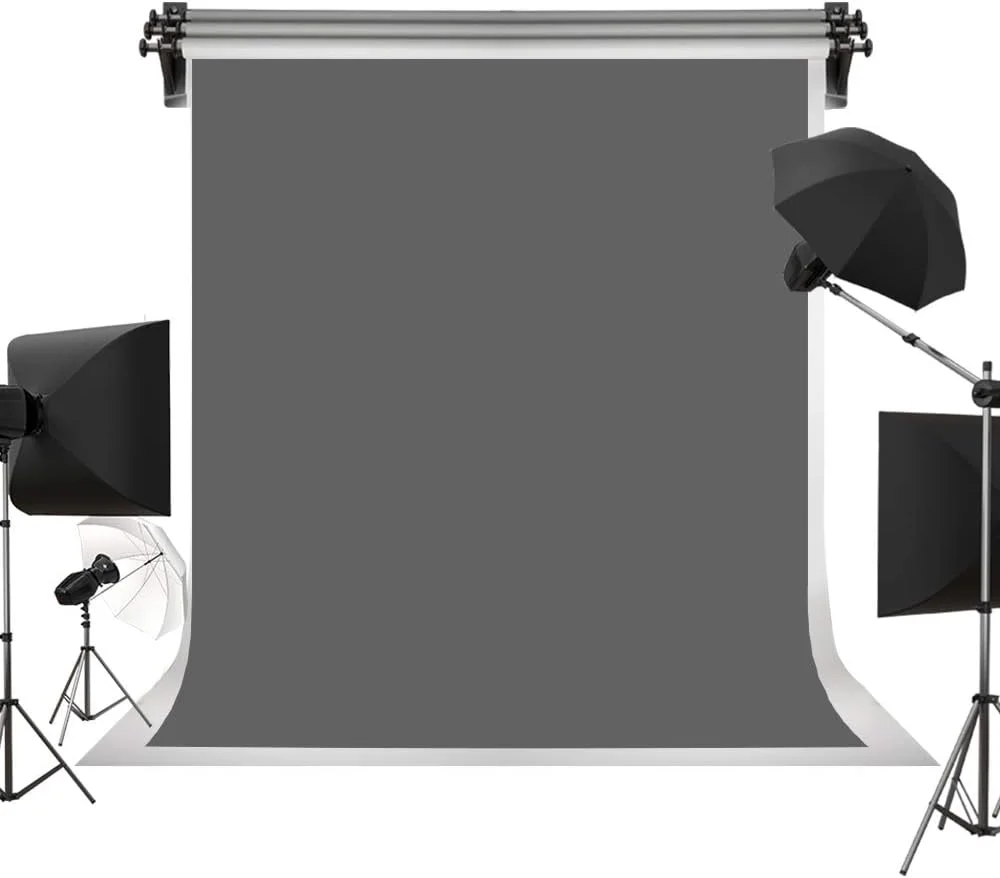 پس زمینه خاکستری یکدست کیت، 3x3.6 متر، مناسب استودیو عکاسی پرتره