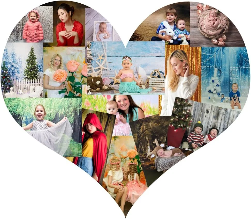 پس زمینه کیت برای عکاسی کریسمس، پس زمینه آجری سفید برای پرتره کودکان، لوازم استودیوی عکس، پس زمینه پرده عکاسی کریسمس (3x3 متر)