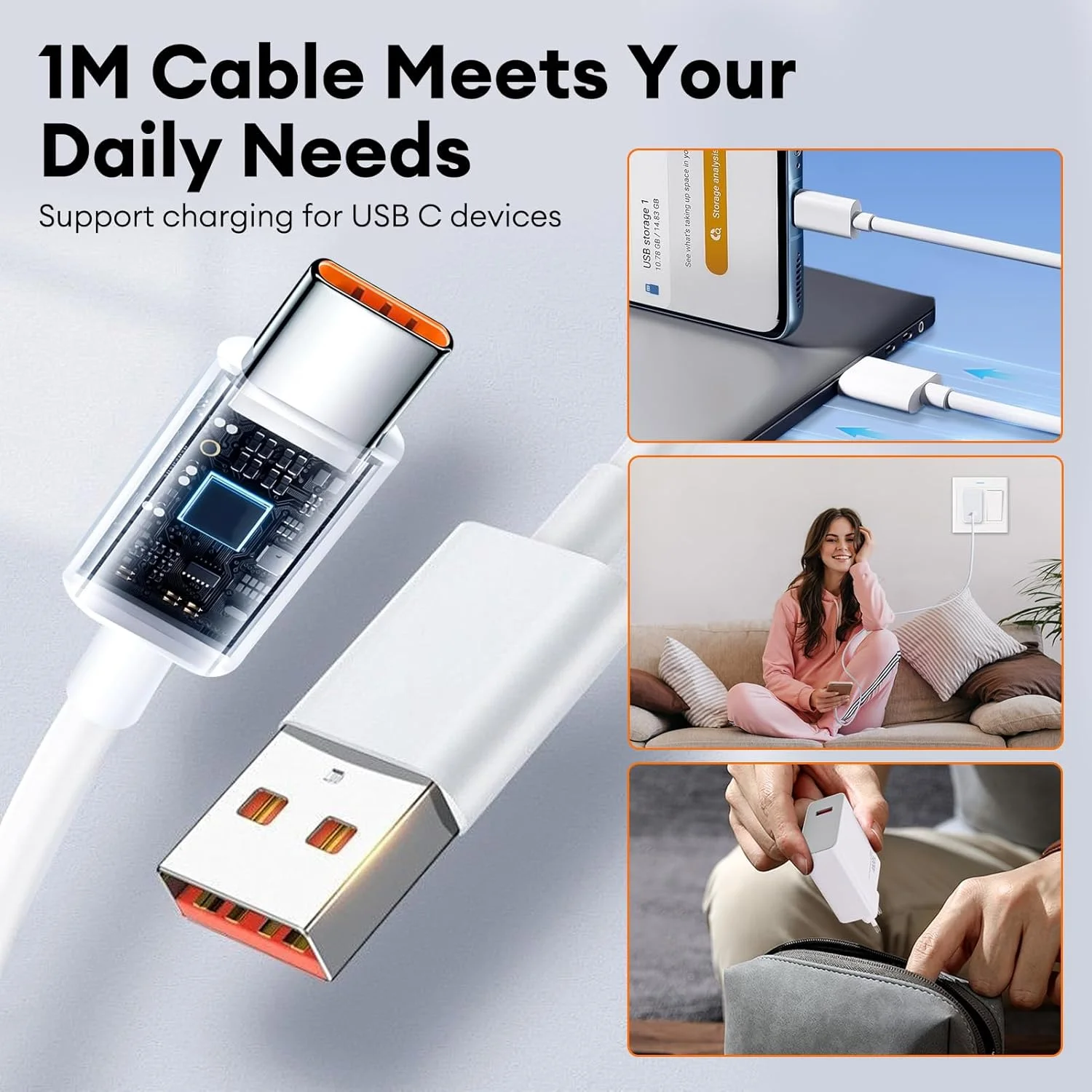 شارژر 120 واتی برای شیائومی 15، 14T Ultra، 13T، 12T، 11T Pro/Ultra، ردمی نوت 14، 13، 12 Pro+، پوکو X7، به همراه کابل 1 متری Type-C 6A، شارژر سریع USB Power Turbo HyperCharge برای بلک شارک 5