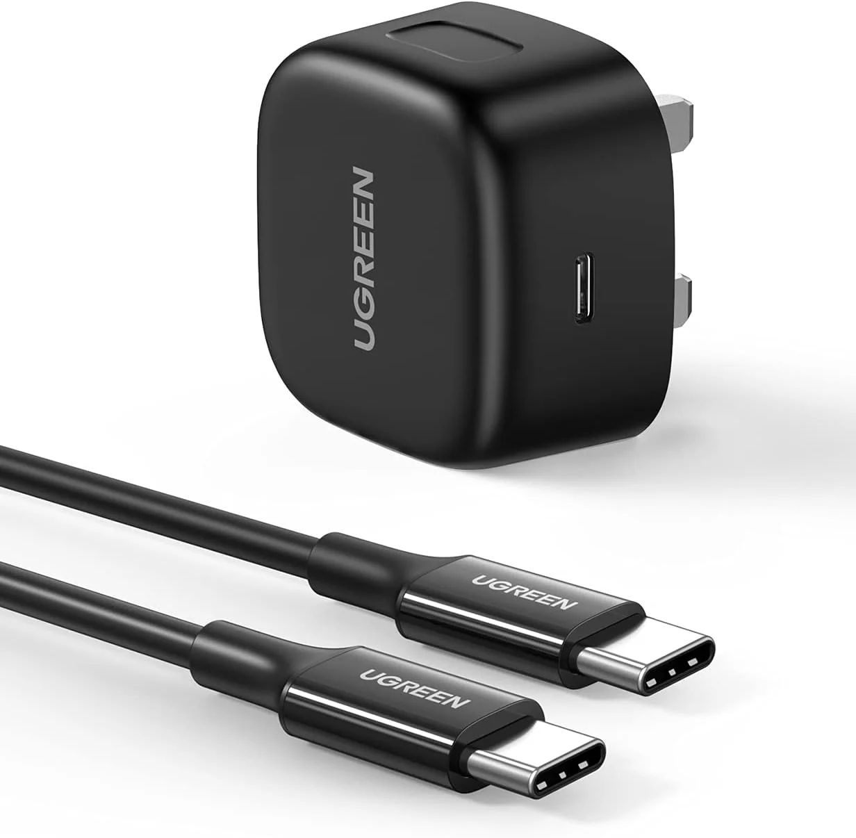 مجموعه شارژر سریع 25 واتی سامسونگ UGREEN، آداپتور USB C با کابل آداپتور 2 متری سامسونگ برای Galaxy S25U, S24U, S23U, S22, Z Fold 6/5, A06 LTE/A55 LTE، شارژر USB C برای iPad Pro/Air، Xiaomi، Oneplus و غیره