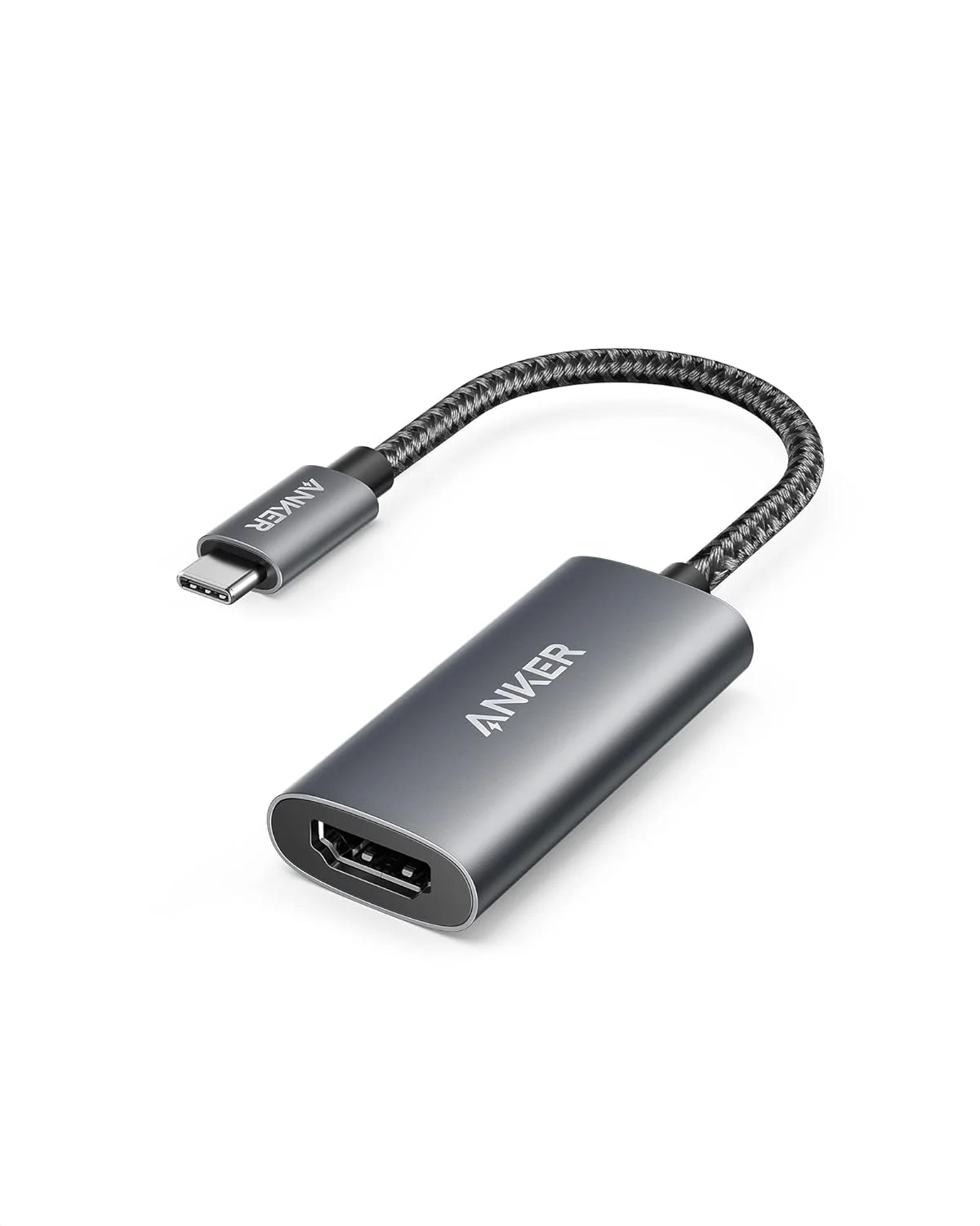 آداپتور USB C به HDMI انکر (8K@60Hz یا 4K@144Hz)، آداپتور USB-C 518 (8K HDMI)، USB C به HDMI، برای مک بوک پرو، مک بوک ایر، آیپد پرو، پیکسل بوک، XPS و غیره
