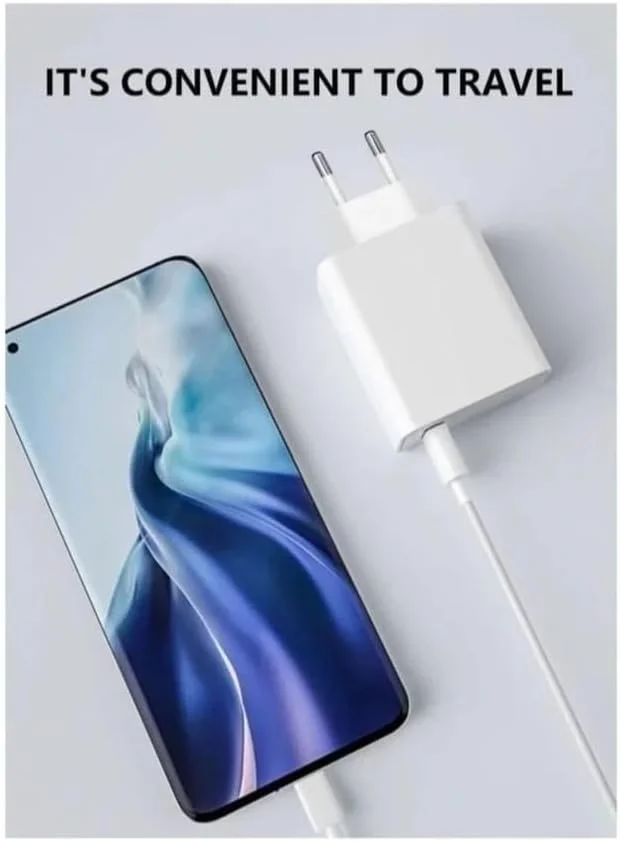 آداپتور شارژ سریع 33 واتی اصلی با کابل Type C سازگار با سری Xiaomi Redmi Note 9، Note 10، Poco M2 Pro، Note 7 pro، Note 9 Pro، Note 8، Note 7، Mi A1، Mi A2، Mi A3