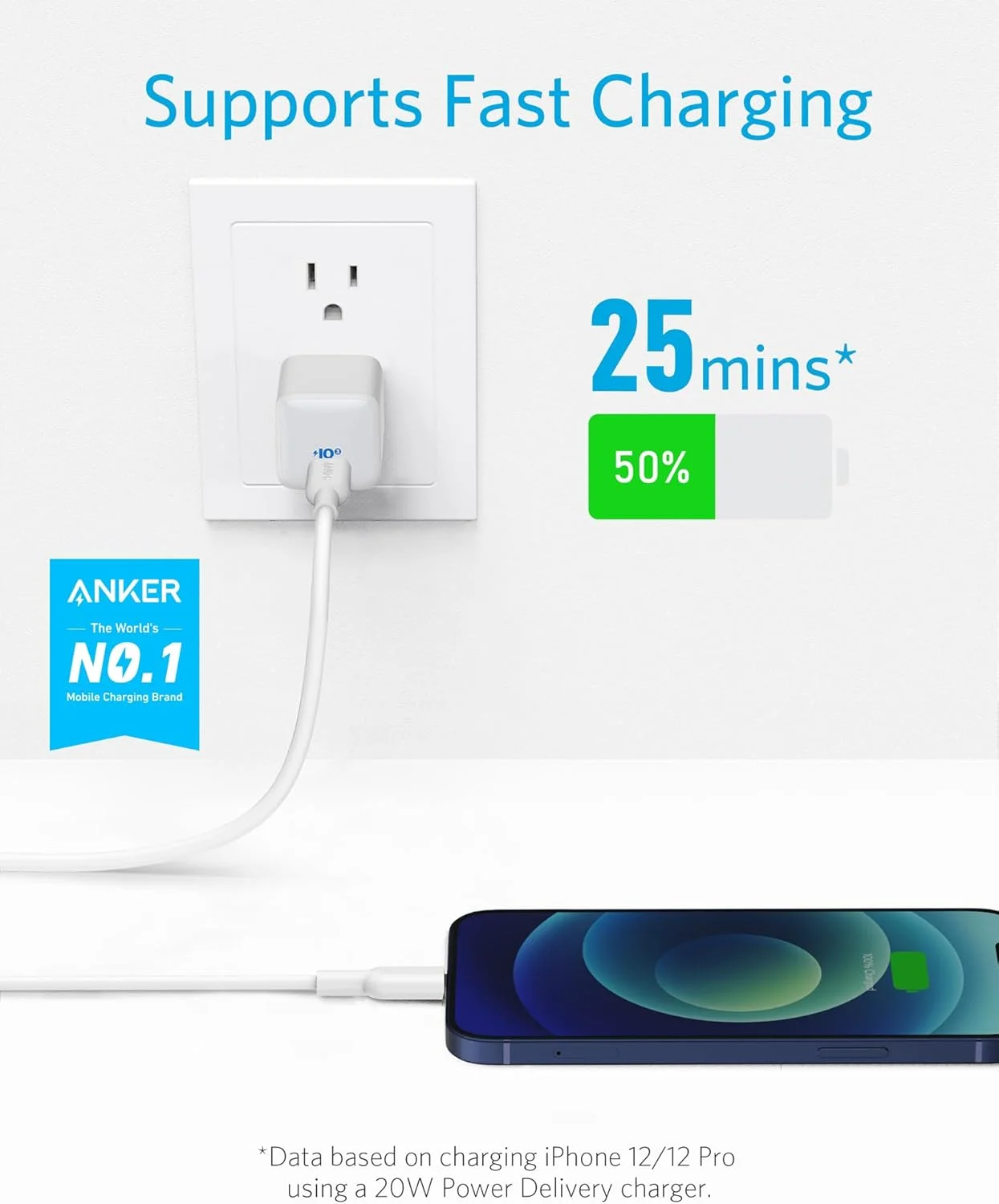 کابل USB-C به لایتنینگ انکر، کابل دارای گواهی MFi برای آیفون 13 پرو 12 پرو مکس 12 11 X XS، پشتیبانی از Power Delivery (3 متر، سفید) کابل USB-C به لایتنینگ انکر، کابل دارای گواهی MFi برای آیفون 13 پرو 12 پرو مکس 12 11 X XS، پشتیبانی از Power Delivery (3 متر، سفید)