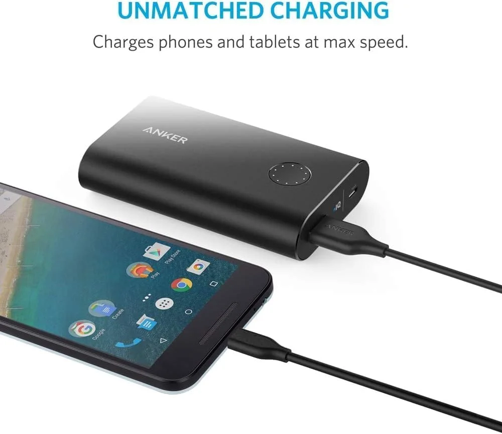 کابل USB نوع C انکر، کابل شارژر Powerline USB 3.0 به USB C (1.8 متری) با مقاومت 56k اهم برای Samsung Galaxy Note 8، S8، S8+، S9، Oculus Quest، Sony XZ، LG V20 G5 G6، HTC 10 و غیره کابل USB نوع C انکر، کابل شارژر Powerline USB 3.0 به USB C (1.8 متری) با مقاومت 56k اهم برای Samsung Galaxy Note 8، S8، S8+، S9، Oculus Quest، Sony XZ، LG V20 G5 G6، HTC 10 و غیره