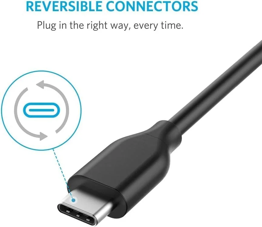 کابل USB نوع C انکر، کابل شارژر Powerline USB 3.0 به USB C (1.8 متری) با مقاومت 56k اهم برای Samsung Galaxy Note 8، S8، S8+، S9، Oculus Quest، Sony XZ، LG V20 G5 G6، HTC 10 و غیره کابل USB نوع C انکر، کابل شارژر Powerline USB 3.0 به USB C (1.8 متری) با مقاومت 56k اهم برای Samsung Galaxy Note 8، S8، S8+، S9، Oculus Quest، Sony XZ، LG V20 G5 G6، HTC 10 و غیره