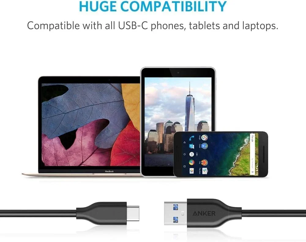 کابل USB نوع C انکر، کابل شارژر Powerline USB 3.0 به USB C (1.8 متری) با مقاومت 56k اهم برای Samsung Galaxy Note 8، S8، S8+، S9، Oculus Quest، Sony XZ، LG V20 G5 G6، HTC 10 و غیره کابل USB نوع C انکر، کابل شارژر Powerline USB 3.0 به USB C (1.8 متری) با مقاومت 56k اهم برای Samsung Galaxy Note 8، S8، S8+، S9، Oculus Quest، Sony XZ، LG V20 G5 G6، HTC 10 و غیره