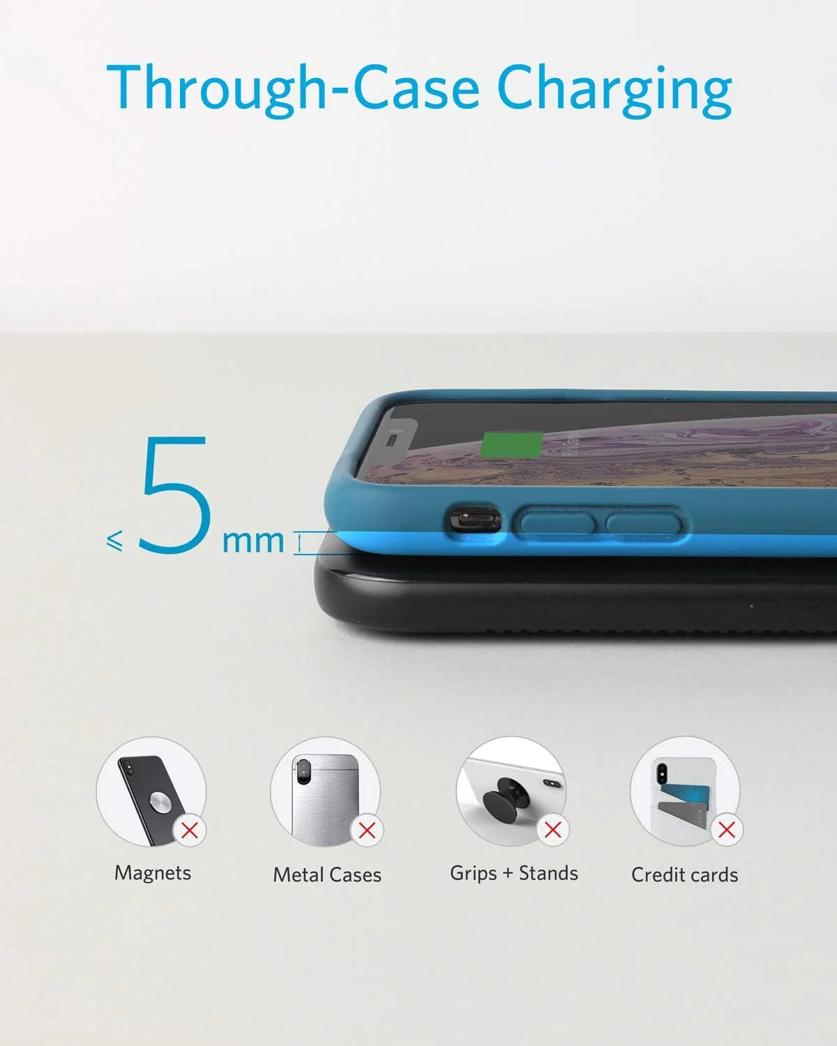 شارژر بیسیم انکر، پد پایه PowerWave، دارای گواهی Qi، توان 7.5 وات برای آیفون 11، 11 پرو، 11 پرو مکس، X، Xs، Xr، Xs Max، 8، 8 پلاس، توان 10 وات برای گلکسی S20 S10، S9، S8، نوت 10 نوت 9 (بدون آداپتور AC) شارژر بیسیم انکر، پد پایه PowerWave، دارای گواهی Qi، توان 7.5 وات برای آیفون 11، 11 پرو، 11 پرو مکس، X، Xs، Xr، Xs Max، 8، 8 پلاس، توان 10 وات برای گلکسی S20 S10، S9، S8، نوت 10 نوت 9 (بدون آداپتور AC)