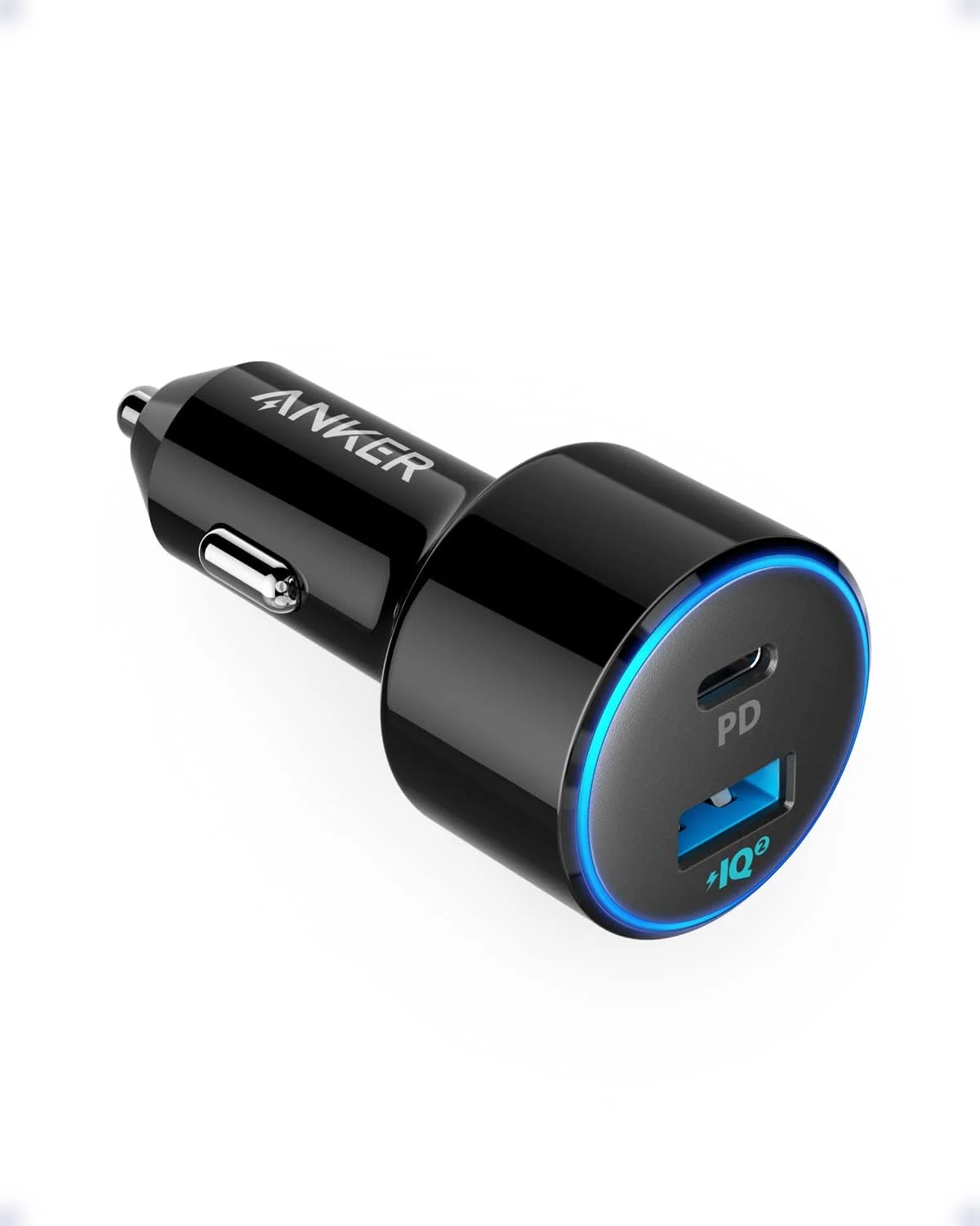 شارژر فندکی USB C، آداپتور خودرویی انکر 49.5W PowerDrive Speed+ 2 با 1 پورت 30W PD برای MacBook Pro/Air (2018)، iPad Pro (2018)، iPhone XS/Max/XR/X/8، و 1 پورت شارژ سریع 19.5W برای S8 و غیره
