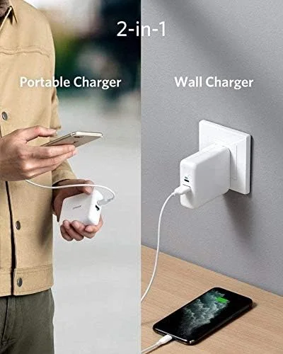 شارژر دیواری و پاوربانک 2 در 1 انکر PowerCore Fusion 5k PD مدل A1624H22 شارژر دیواری و پاوربانک 2 در 1 انکر PowerCore Fusion 5k PD مدل A1624H22