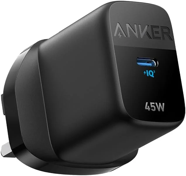 آداپتور شارژر انکر 313 مدل Ace با توان 45 وات و پورت USB C، شارژ فوق سریع، مدل A2643K11، رنگ مشکی