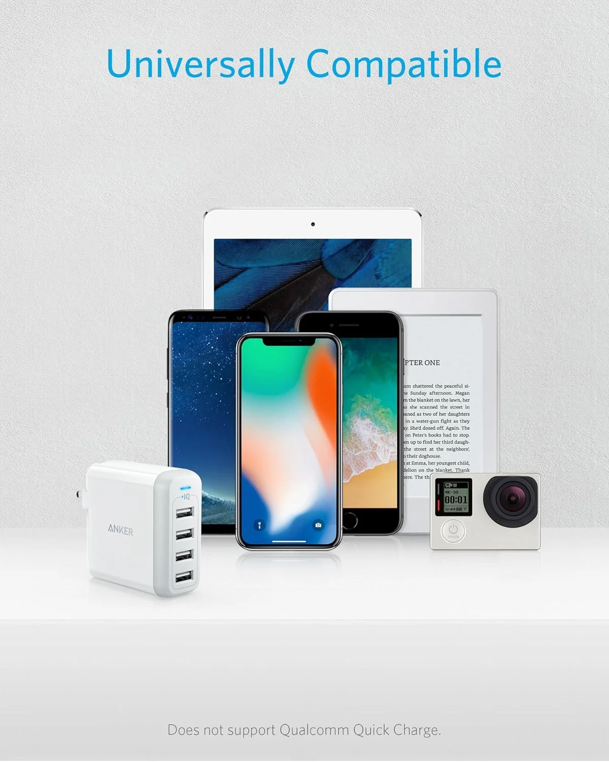 شارژر انکر، شارژر تلفن USB 4 پورت 40 واتی با دوشاخه تاشو، PowerPort 4 برای آیفون 14/Pro/Pro Max/13/12، آیپد پرو/ایر/مینی، گلکسی S23/S22/S21، نوت 20 اولترا، الجی، نکسوس، اچتیسی و غیره شارژر انکر، شارژر تلفن USB 4 پورت 40 واتی با دوشاخه تاشو، PowerPort 4 برای آیفون 14/Pro/Pro Max/13/12، آیپد پرو/ایر/مینی، گلکسی S23/S22/S21، نوت 20 اولترا، الجی، نکسوس، اچتیسی و غیره