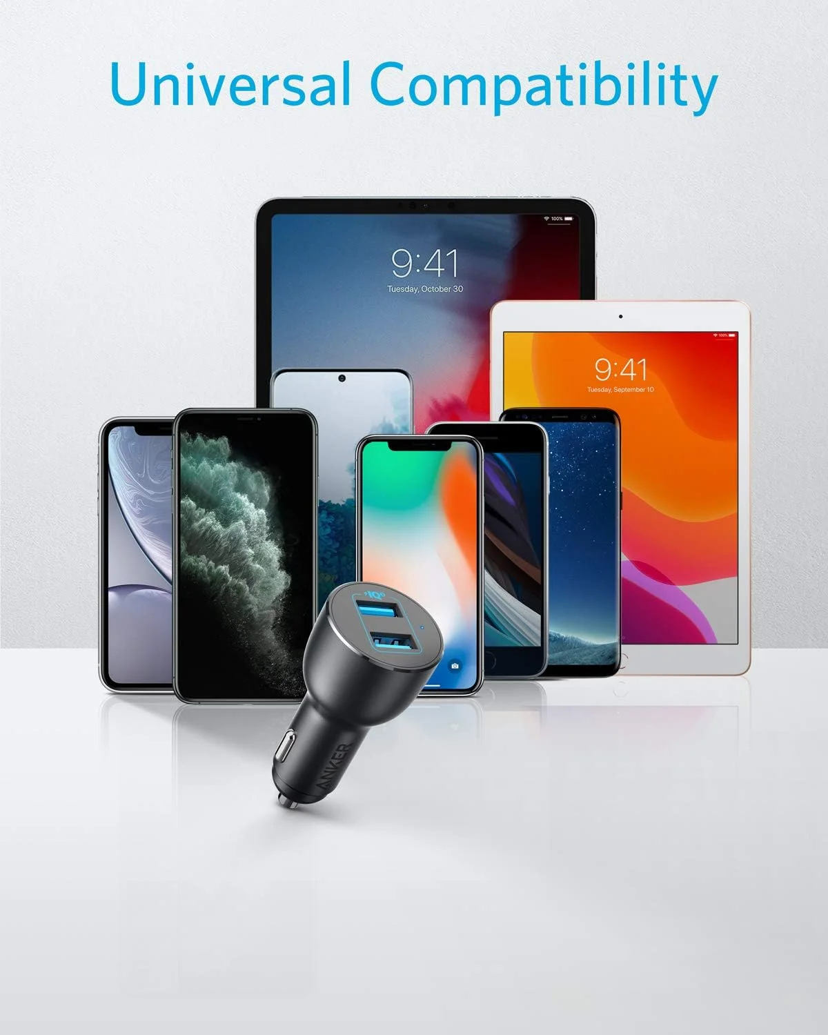 شارژر فندکی انکر، آداپتور شارژر فندکی فلزی دوگانه USB 36 واتی، PowerDrive III آلیاژی 2 پورت 36 واتی برای Galaxy S20/ S20+/ S10/ S10e/ S10+، iPhone 11/11 Pro/ 11 Pro Max/XR، iPad Pro و غیره شارژر فندکی انکر، آداپتور شارژر فندکی فلزی دوگانه USB 36 واتی، PowerDrive III آلیاژی 2 پورت 36 واتی برای Galaxy S20/ S20+/ S10/ S10e/ S10+، iPhone 11/11 Pro/ 11 Pro Max/XR، iPad Pro و غیره