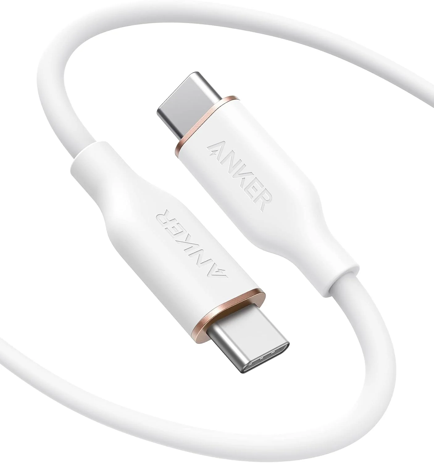کابل USB-C به USB-C انکر، کابل 643، 100 وات، 1.8 متری، کابل شارژ سریع USB 2.0 Type C برای مک بوک پرو، آیپد پرو، آیپد ایر، آیپد مینی، سامسونگ S25/S24/S23، پیکسل، سوییچ (سفید ابری)