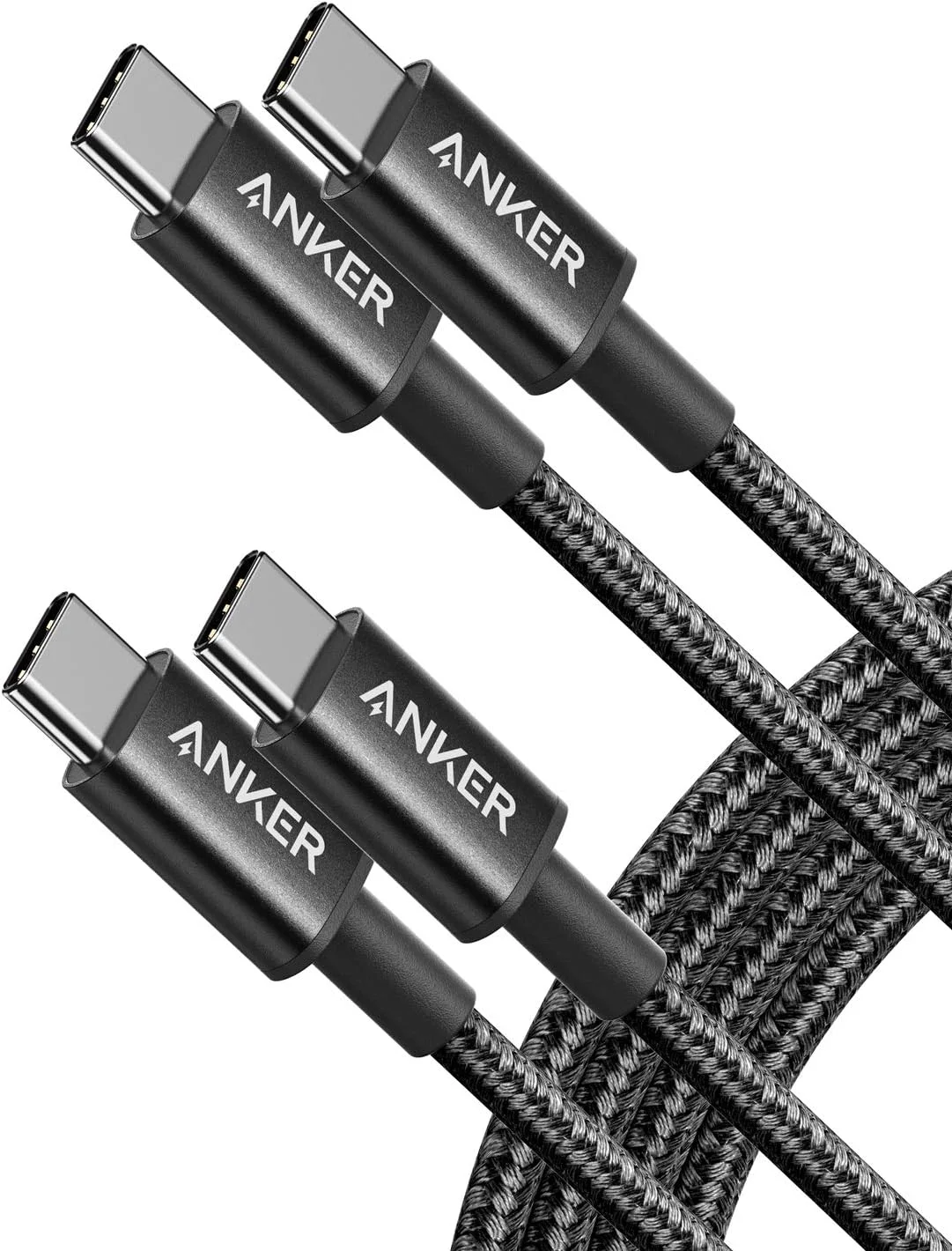 کابل USB C به USB C انکر، کابل شارژ سریع 60 واتی Type C (6 فوت، 2 بسته) برای سری آیفون 17/16، آیپد مینی 6 و موارد دیگر (USB 2.0، مشکی)
