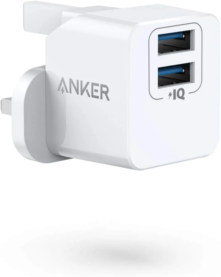شارژر دیواری دوشاخه USB انکر PowerPort Mini، شارژر دیواری فوق العاده جمع و جور، خروجی 2.4 آمپر برای سری آیفون 16/16 پرو/16 پلاس/16 پرو مکس، 15/14/13/12، آیپد، سامسونگ، هواوی، شیائومی و غیره
